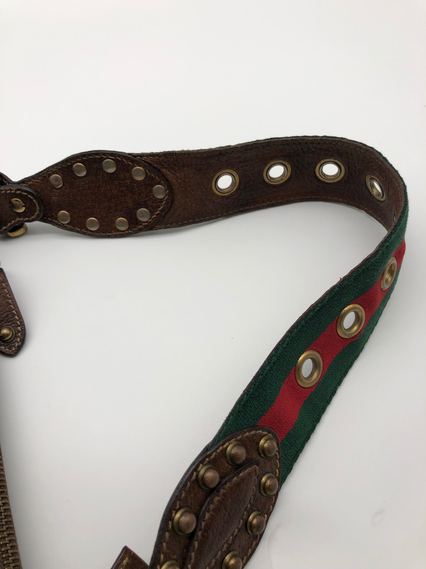 Authentic GUCCI Pelham Small Hobo Studded Shoulder Bag