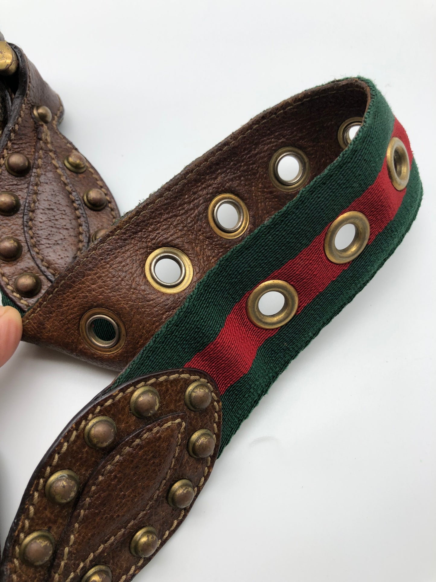 Authentic GUCCI Pelham Small Hobo Studded Shoulder Bag