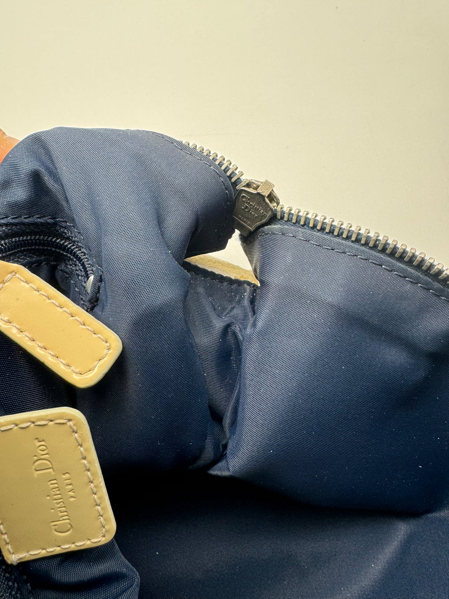 Authentic Dior Navy Blue Trotter Messenger Bag