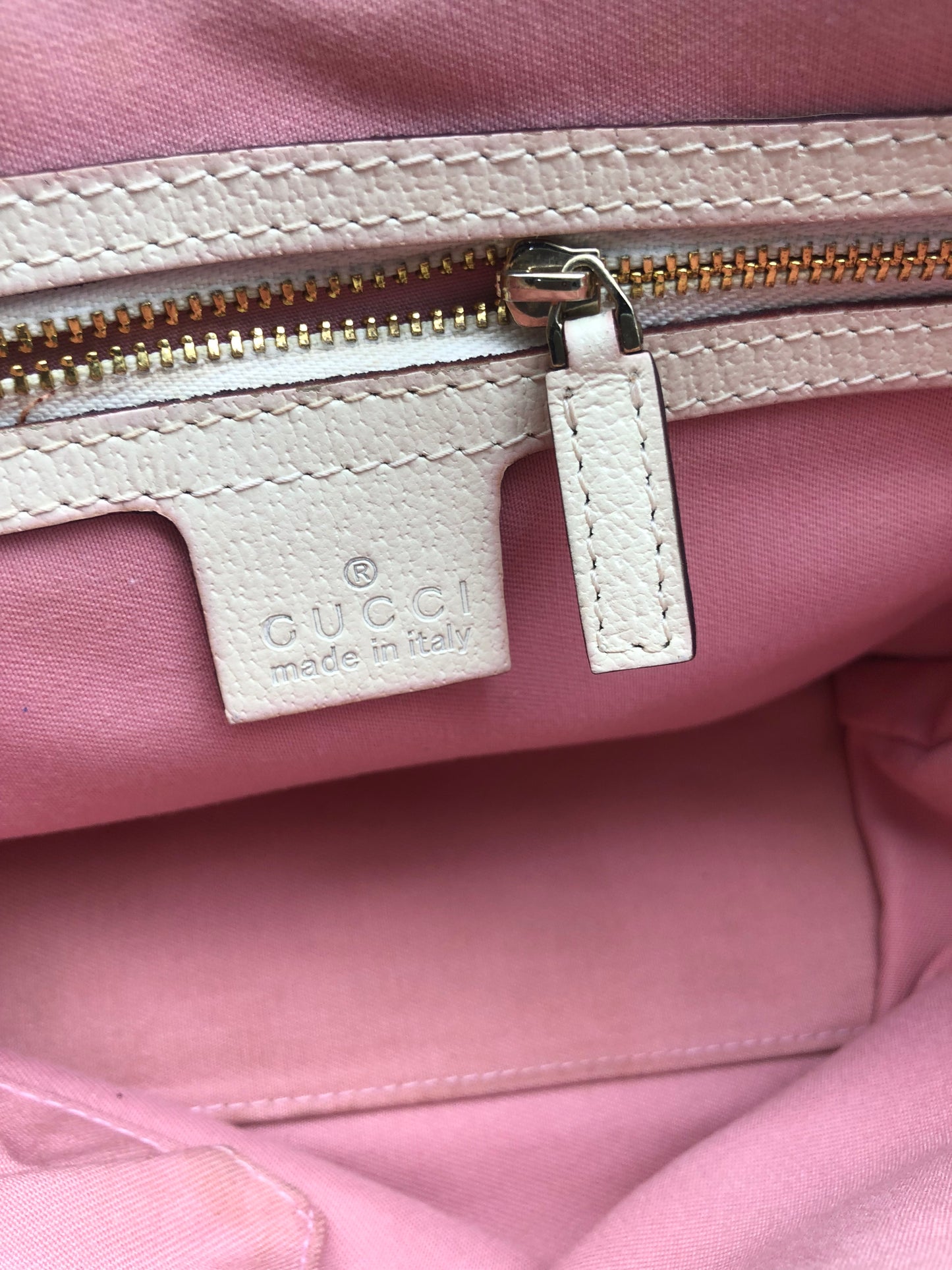 Authentic GUCCI Sherry Line Pink GG Canvas Small Tote