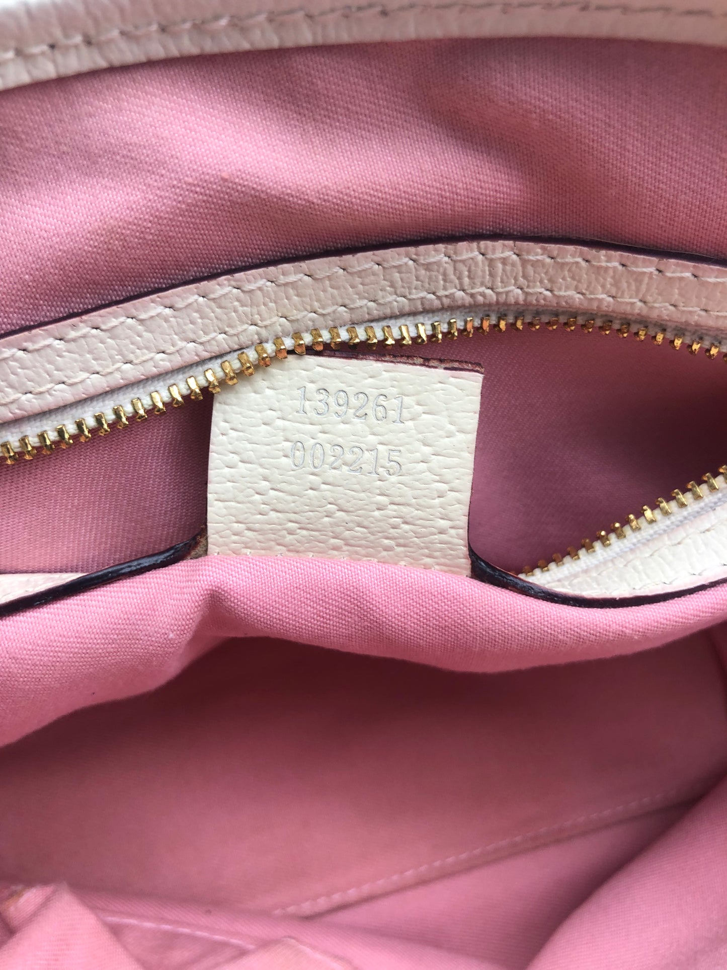 Authentic GUCCI Sherry Line Pink GG Canvas Small Tote