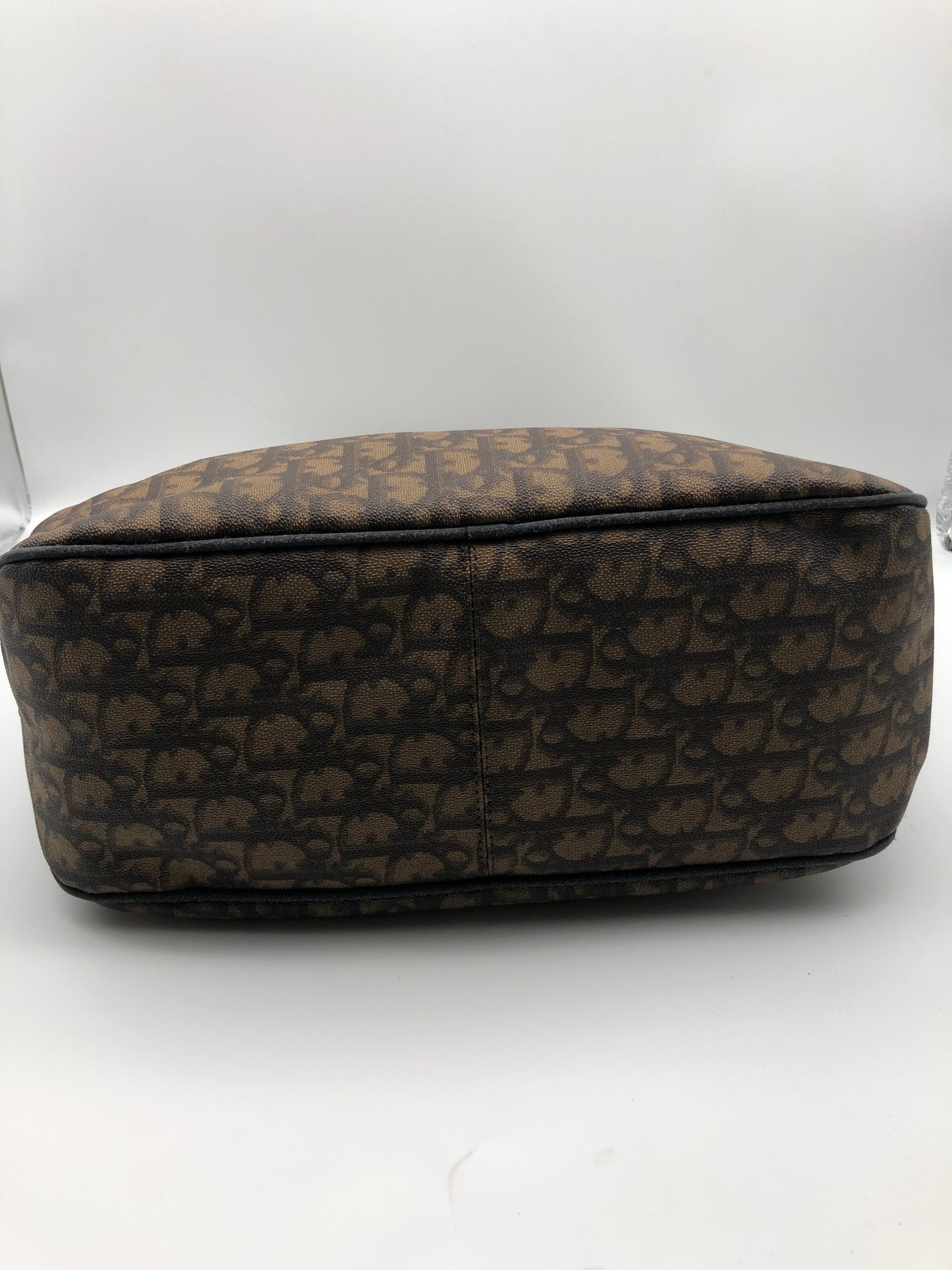 Authentic Christian Dior Dark BrownTrotter Romantique Tote Bag