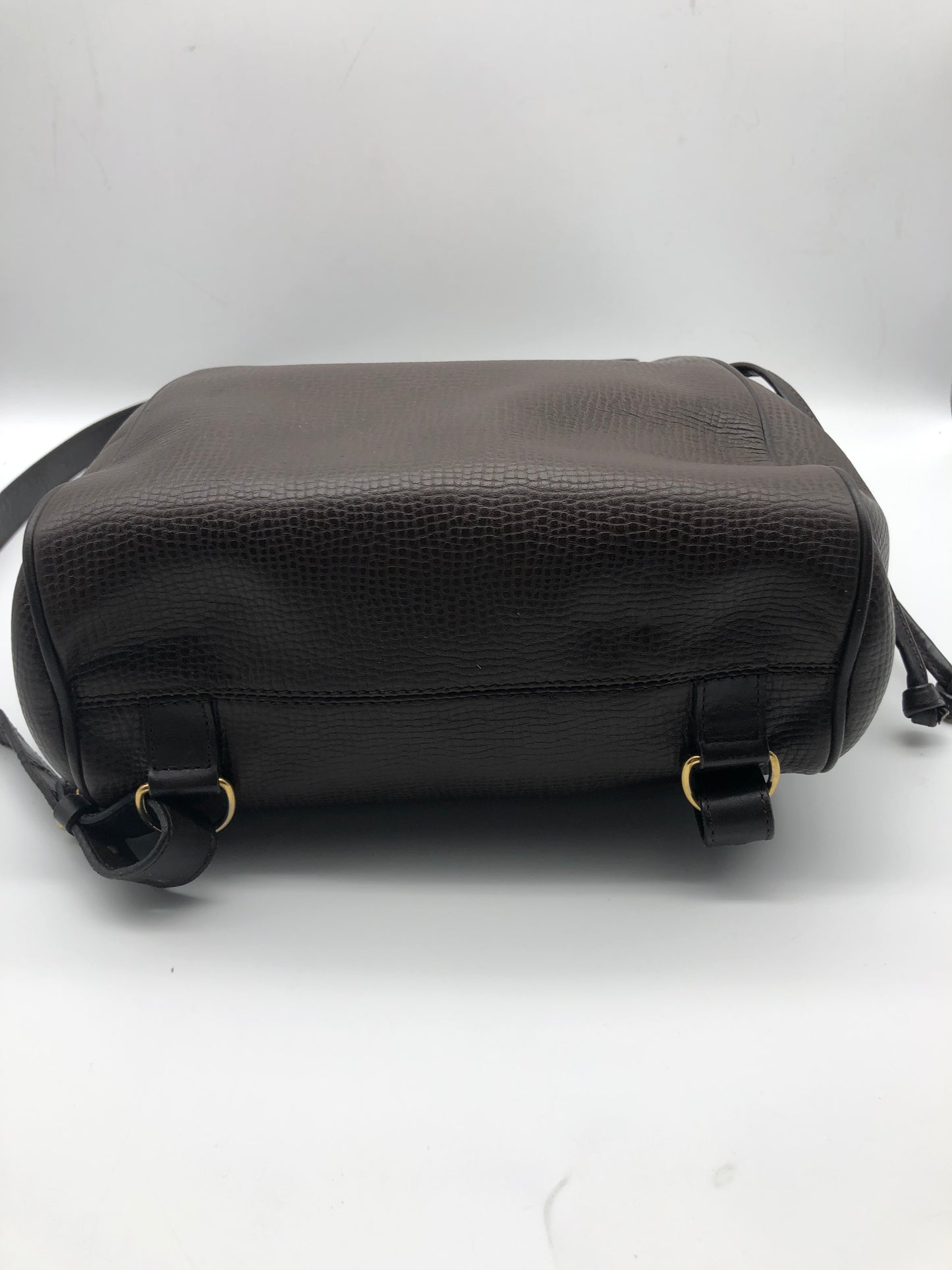Authentic Christian Dior Dark Brown Leather Backpack