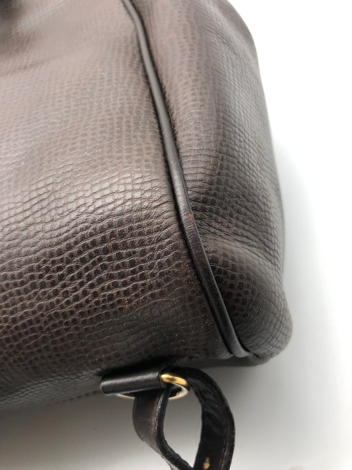 Authentic Christian Dior Dark Brown Leather Backpack