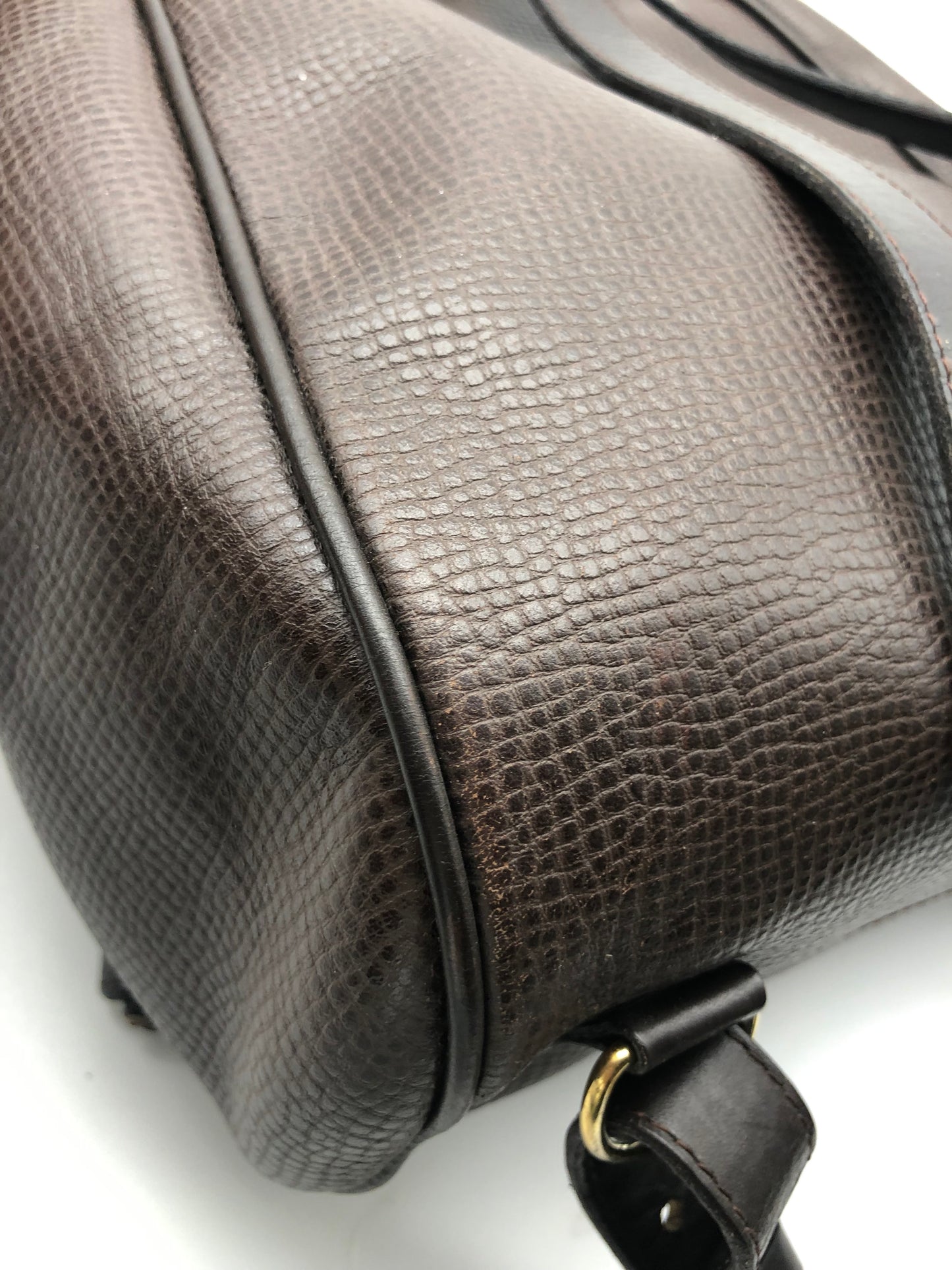 Authentic Christian Dior Dark Brown Leather Backpack