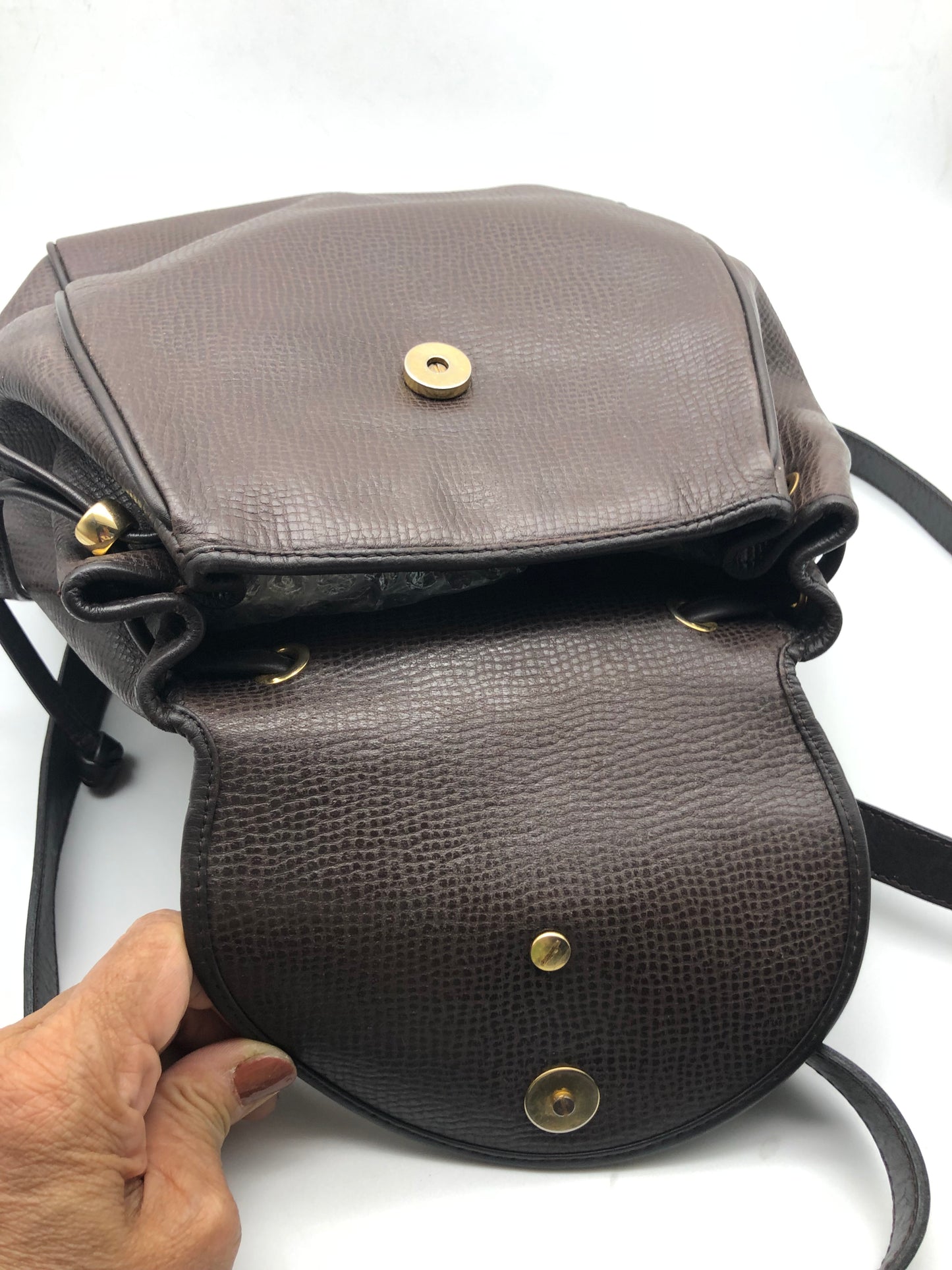 Authentic Christian Dior Dark Brown Leather Backpack