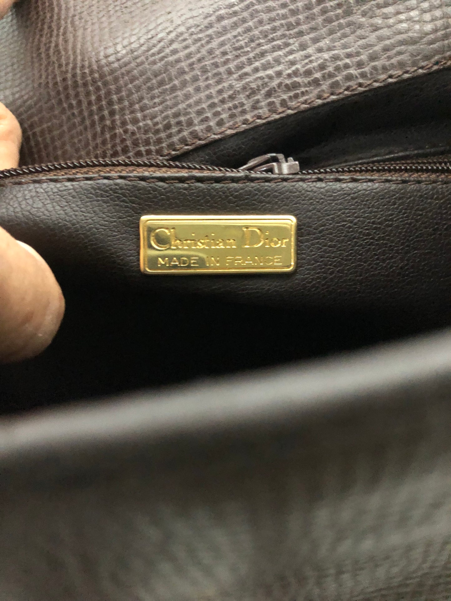 Authentic Christian Dior Dark Brown Leather Backpack