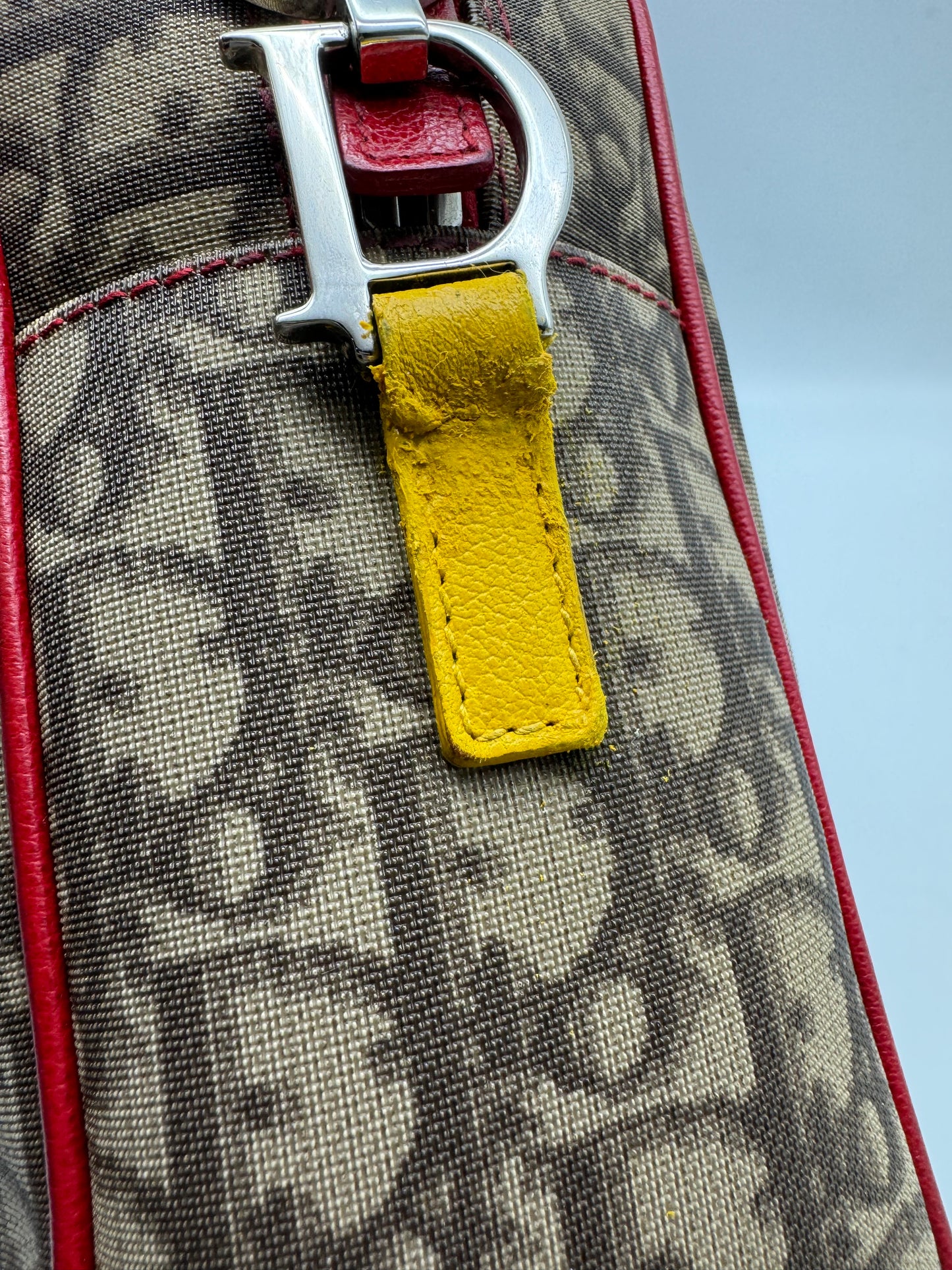 Authentic Christian Dior Rasta Trotter No.2 Coated Canvas Messenger Bag