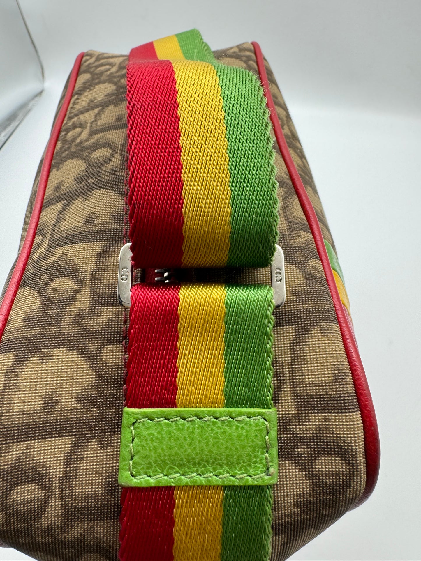 Authentic Christian Dior Rasta Trotter No.2 Coated Canvas Messenger Bag