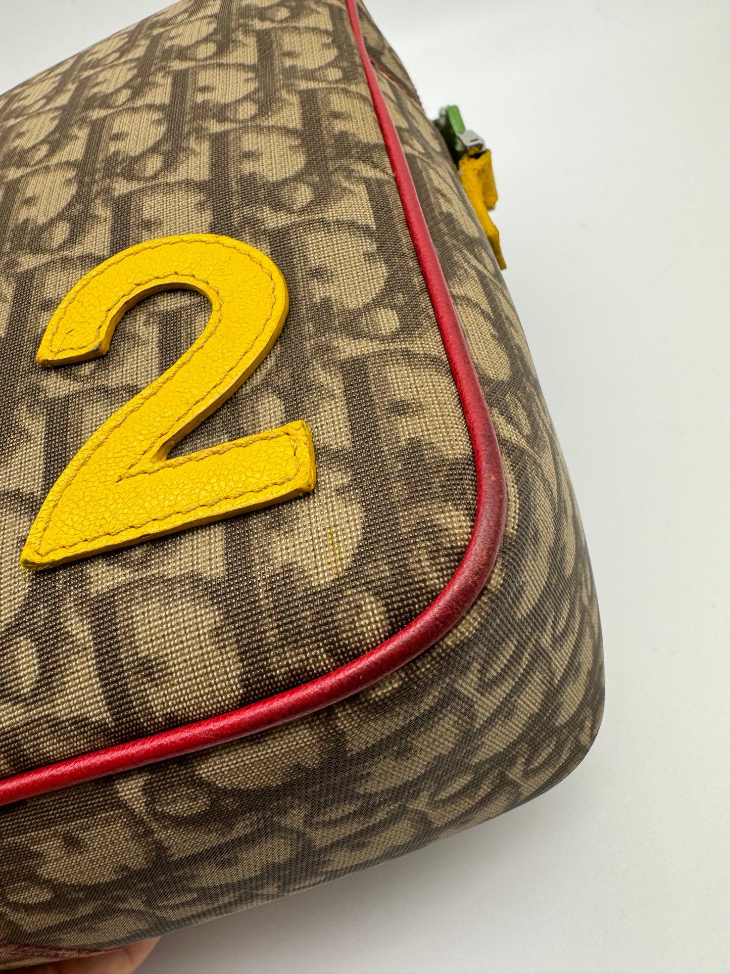 Authentic Christian Dior Rasta Trotter No.2 Coated Canvas Messenger Bag