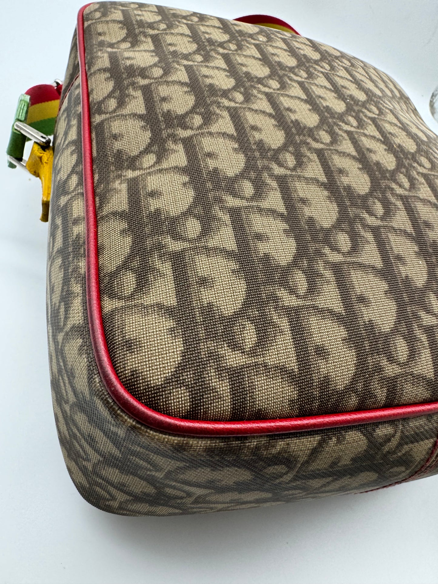 Authentic Christian Dior Rasta Trotter No.2 Coated Canvas Messenger Bag