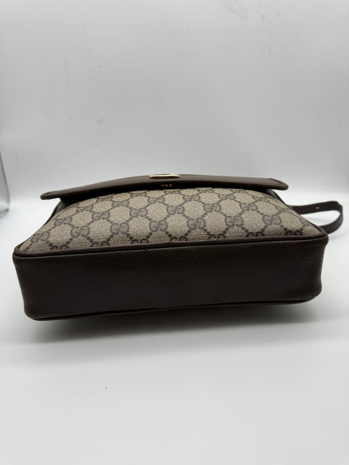 Authentic GUCCI Vintage Coated Canvas Shoulder/Crossbody Bag