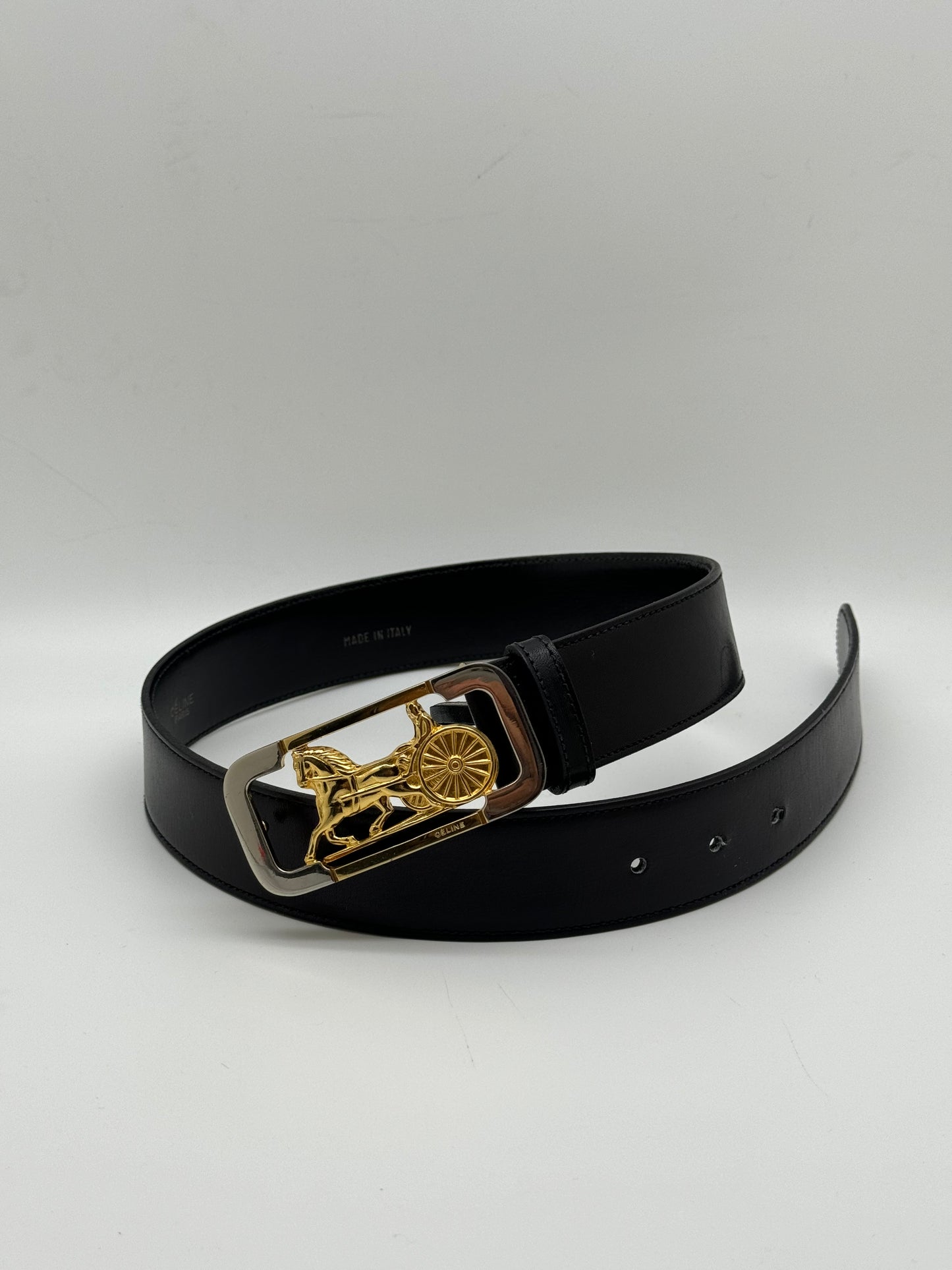 Authentic Celine Vintage Horse Carriage Belt