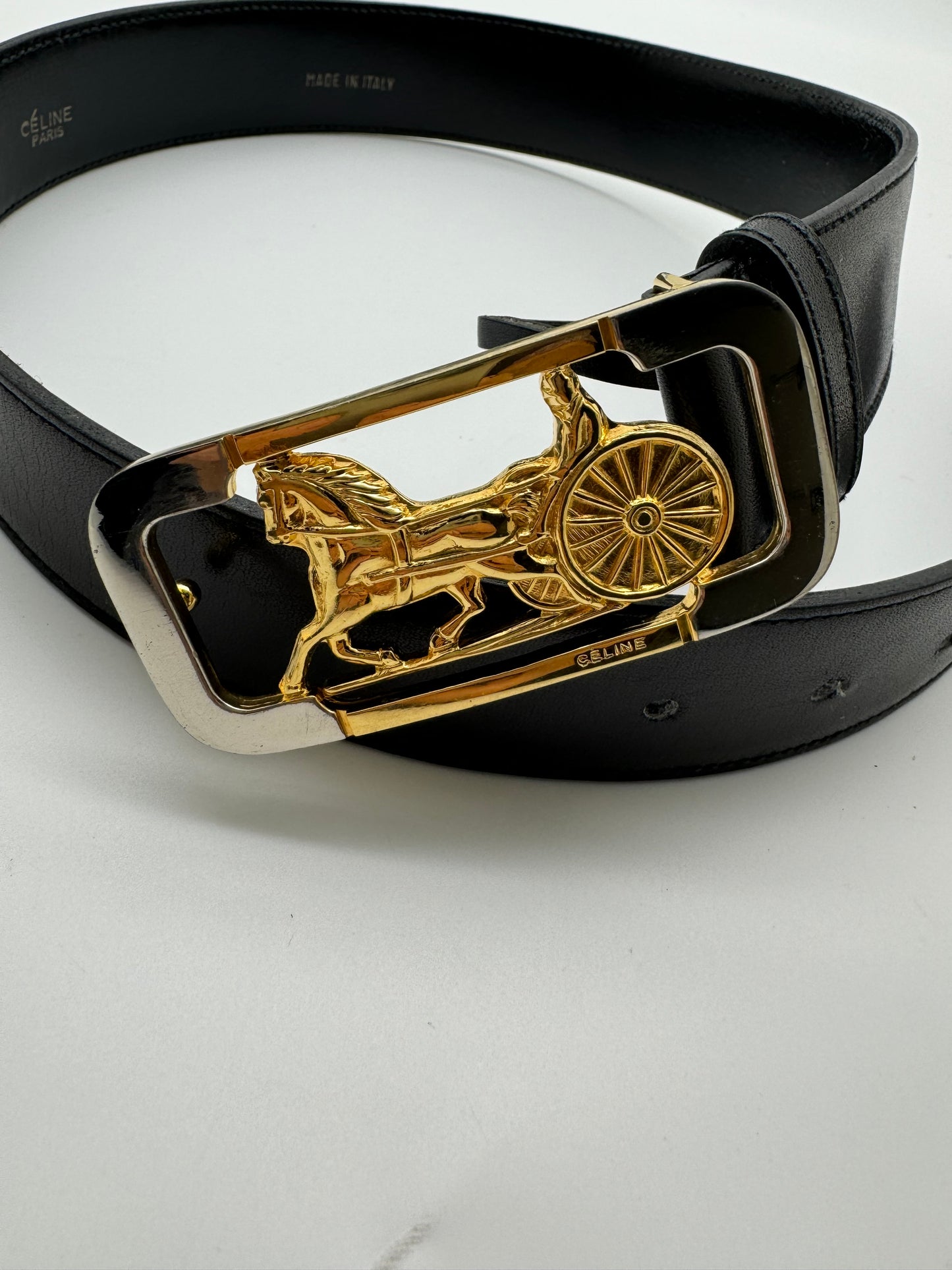 Authentic Celine Vintage Horse Carriage Belt