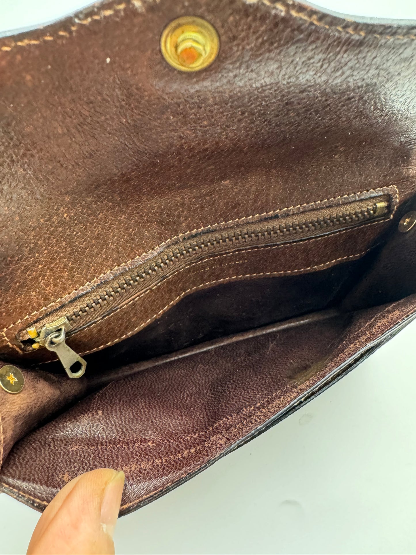 Authentic Gucci Parfums Vintage Mini Clutch Brown Sherry Line Added Strap Crossbody Belt Bag