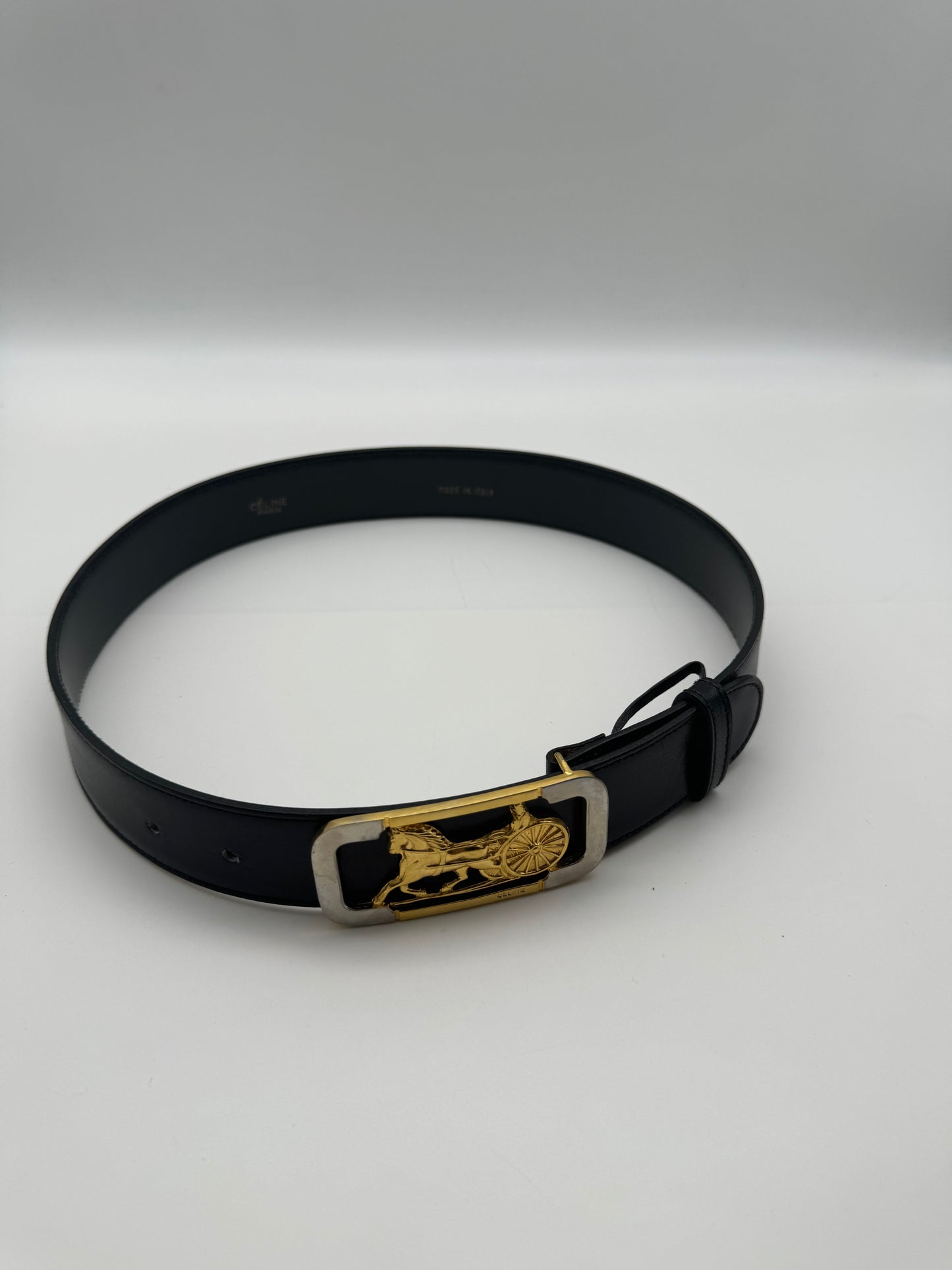 Authentic Celine Vintage Horse Carriage Belt