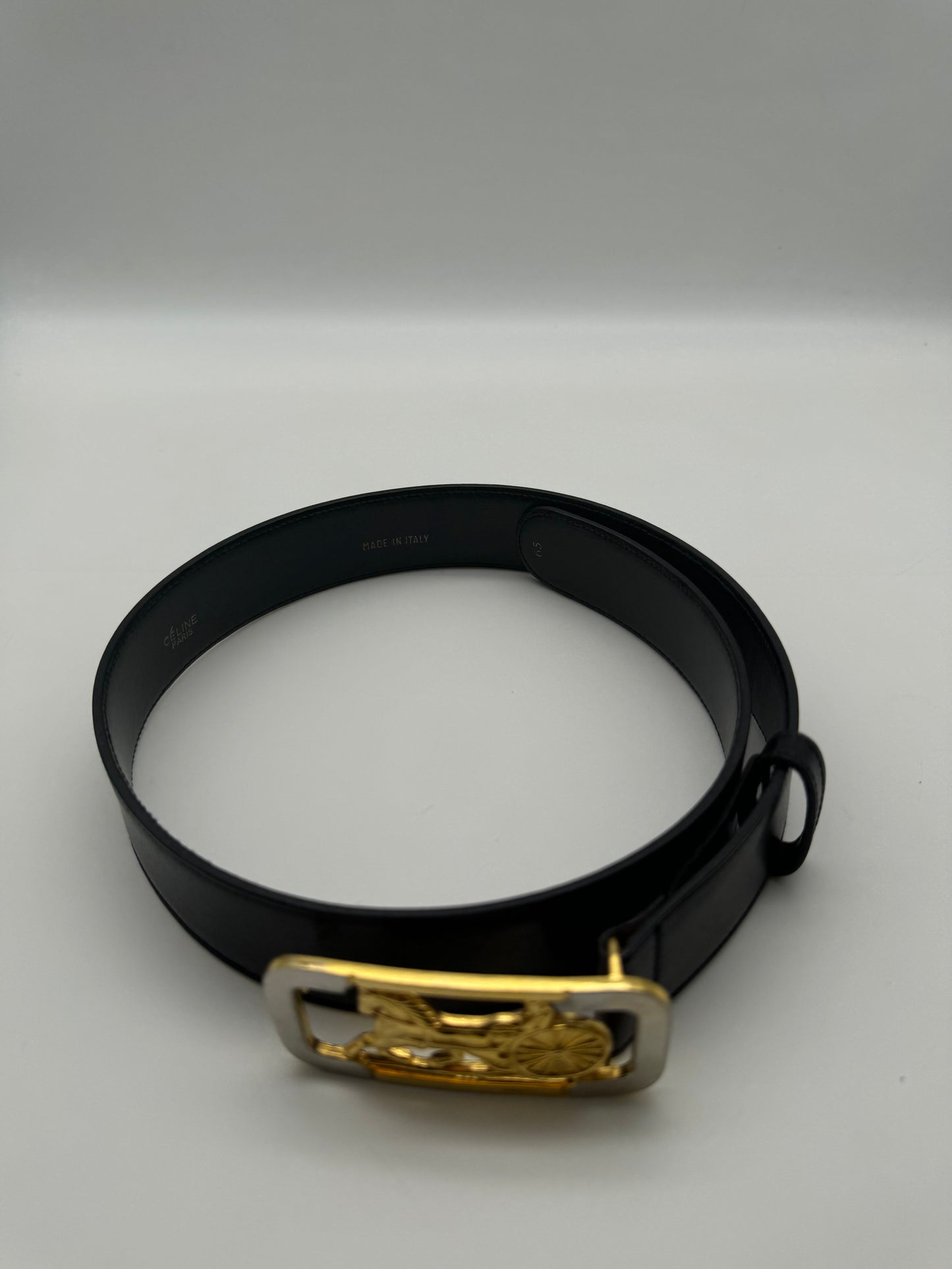Authentic Celine Vintage Horse Carriage Belt