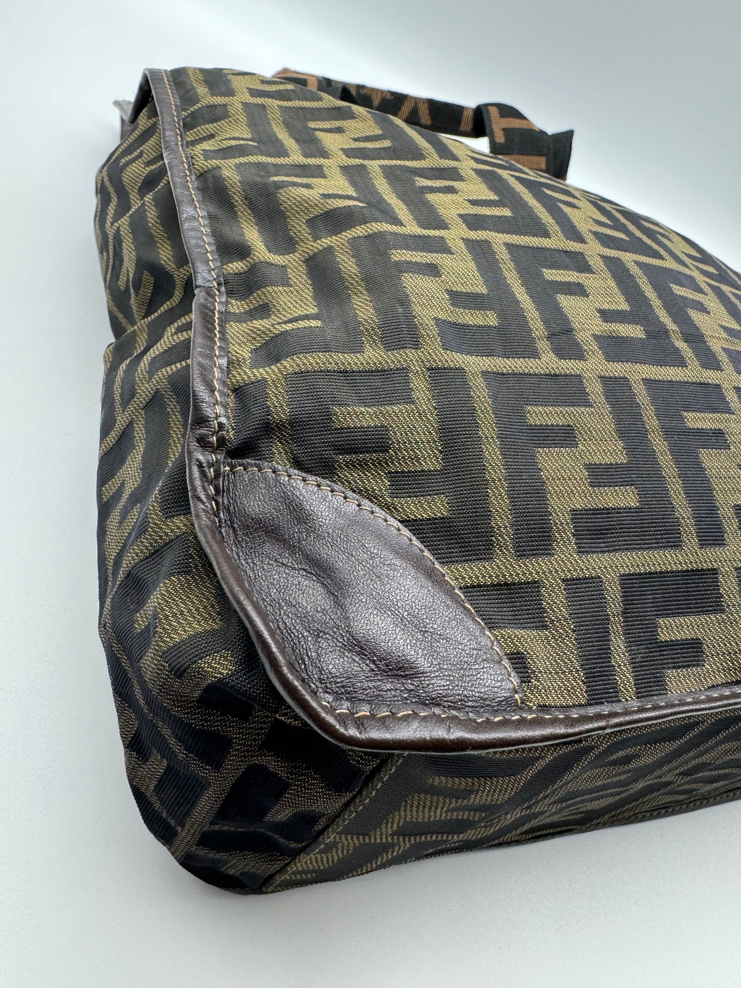 Authentic Fendi Brown FF Zucca Foldable Shopping Tote