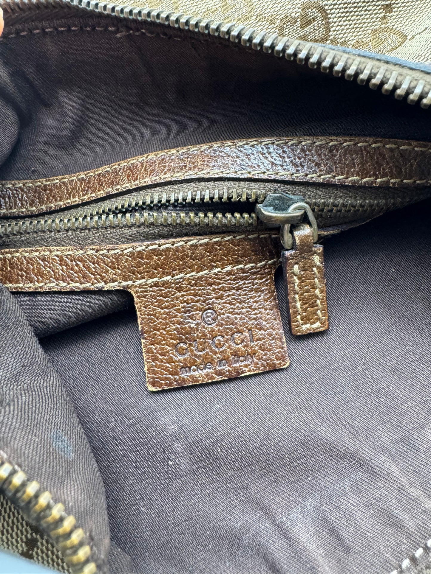 Authentic GUCCI Pelham Small Hobo Studded Shoulder Bag
