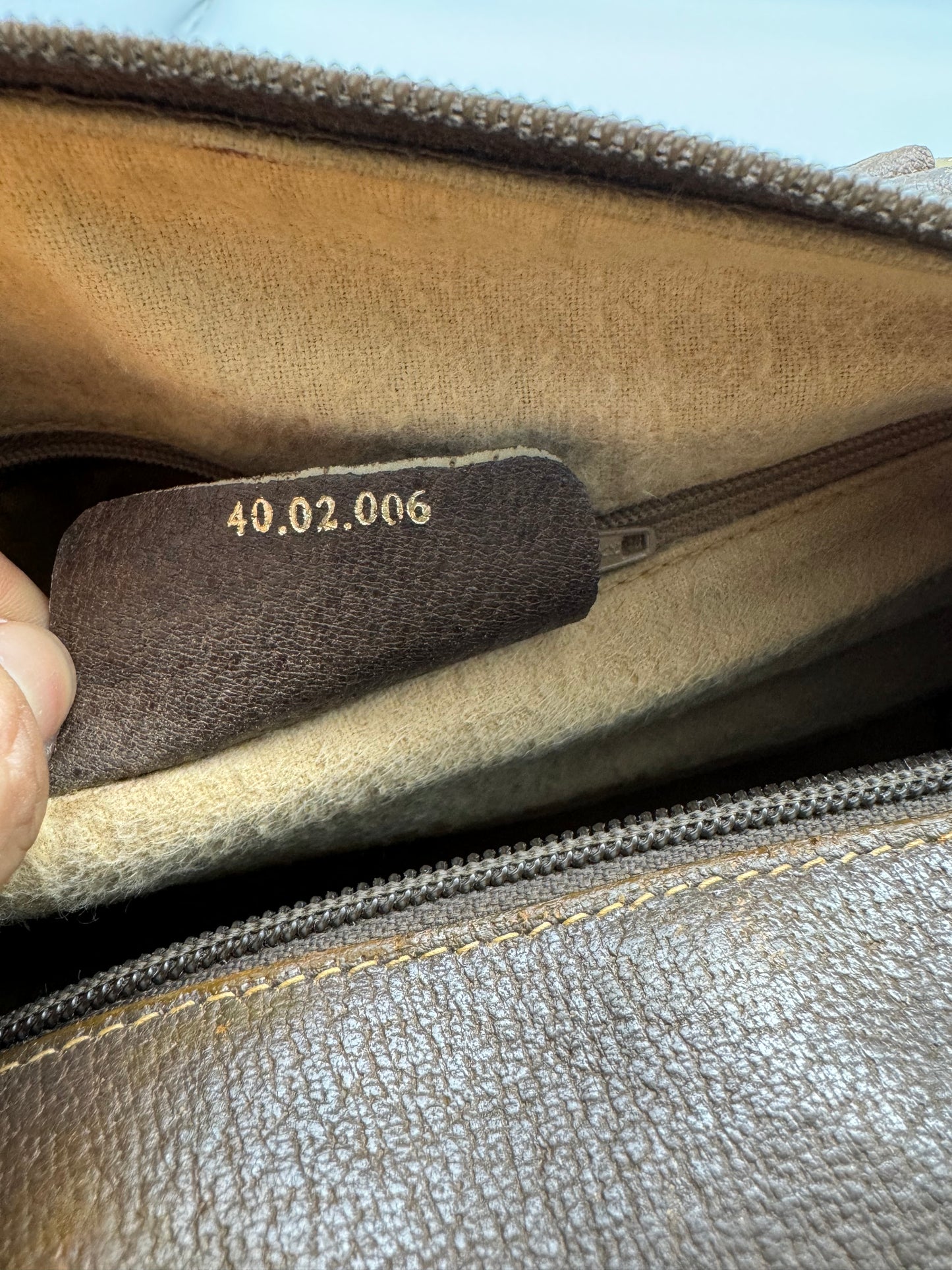 Authentic Gucci Vintage Brown Monogram Coated Canvas Boston Bag