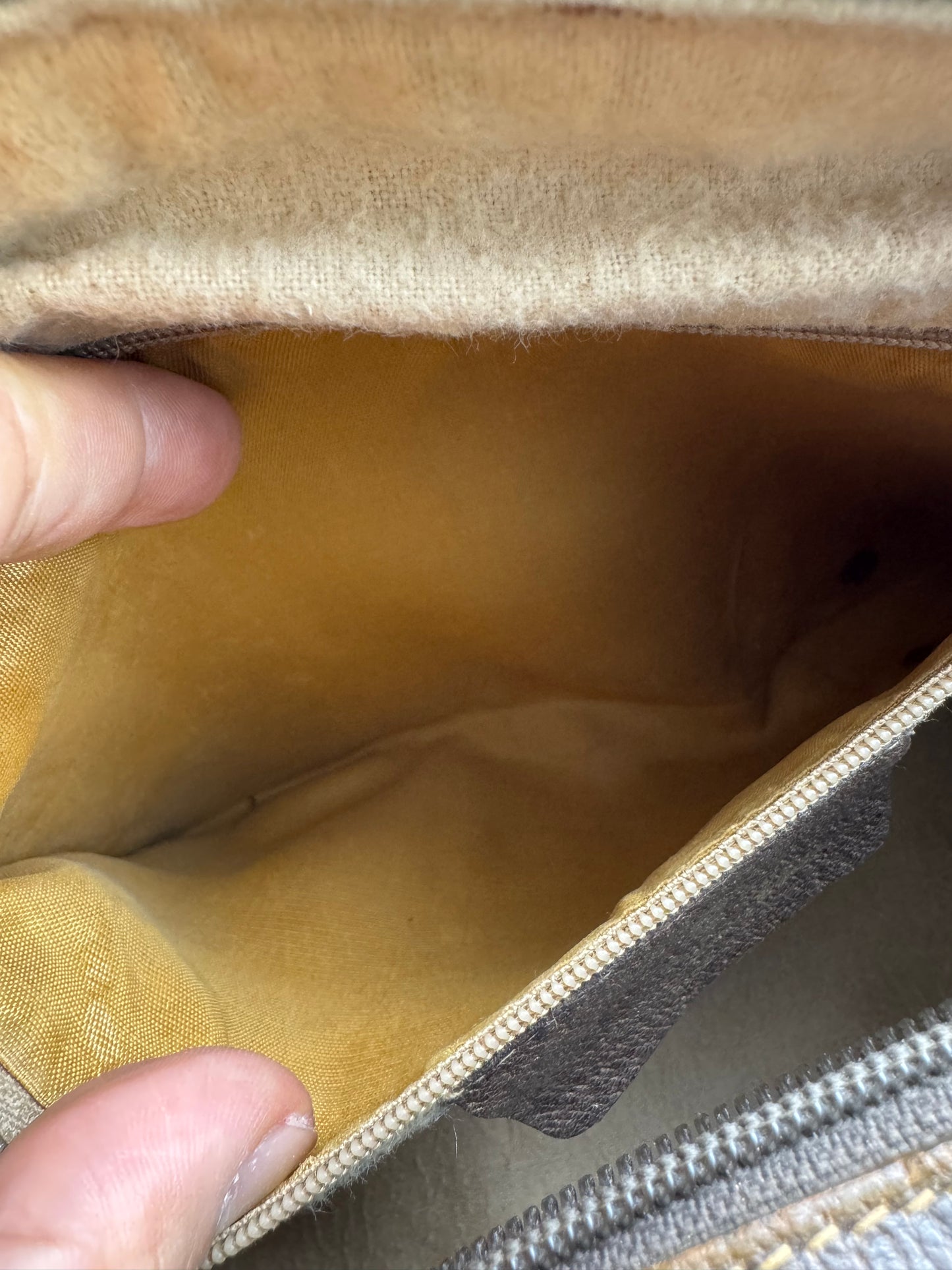 Authentic Gucci Vintage Brown Monogram Coated Canvas Boston Bag