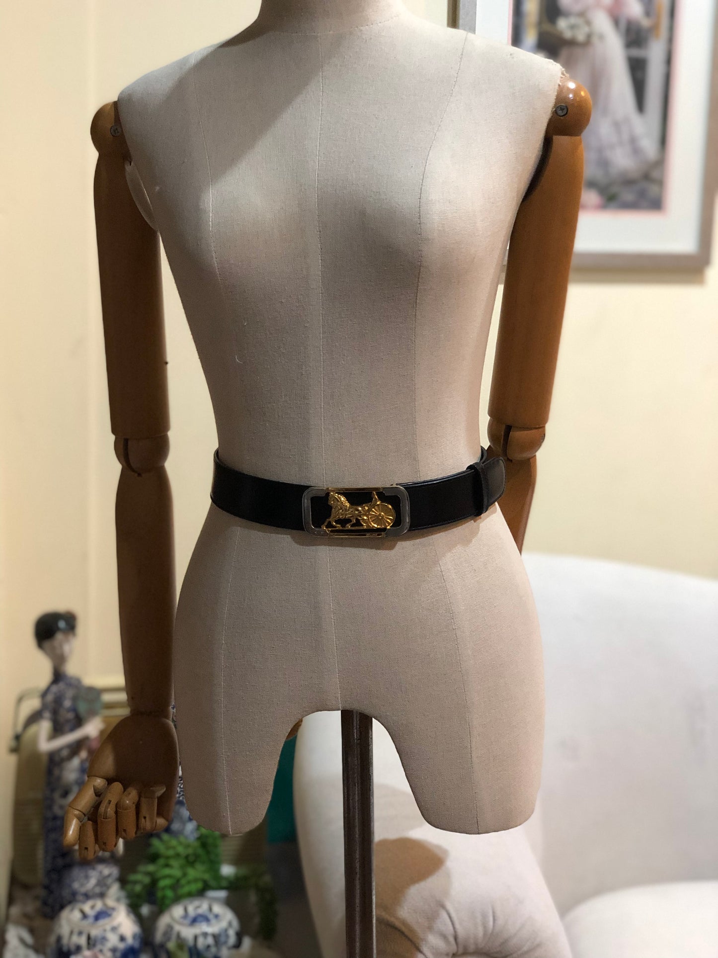 Authentic Celine Vintage Horse Carriage Belt