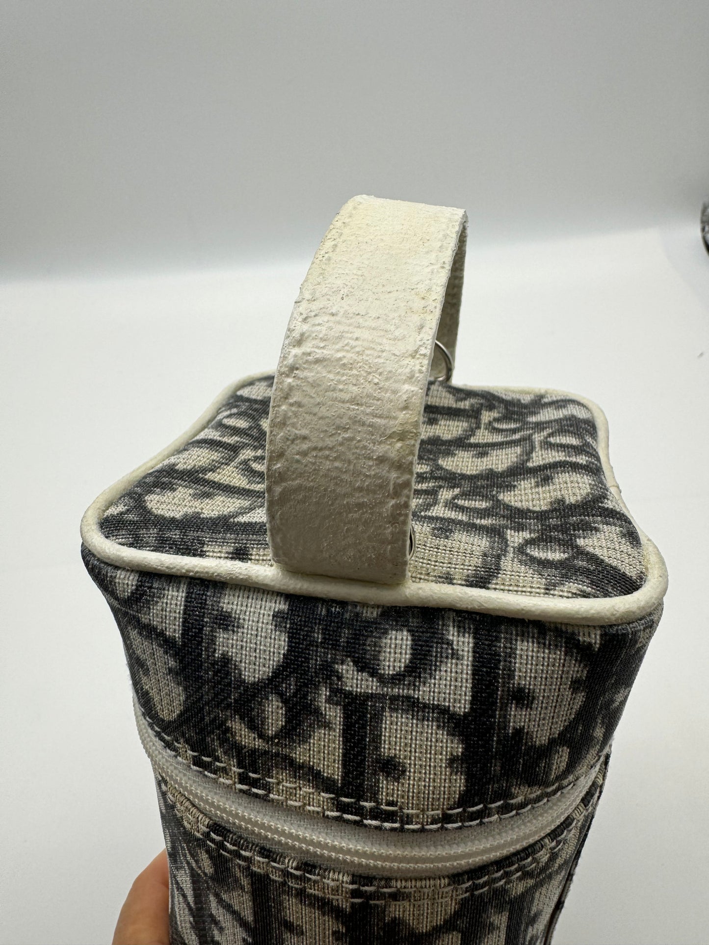 Authentic Christian Dior Vanity Bag Black Trotter No.2 Crossbody Bag Added Strap