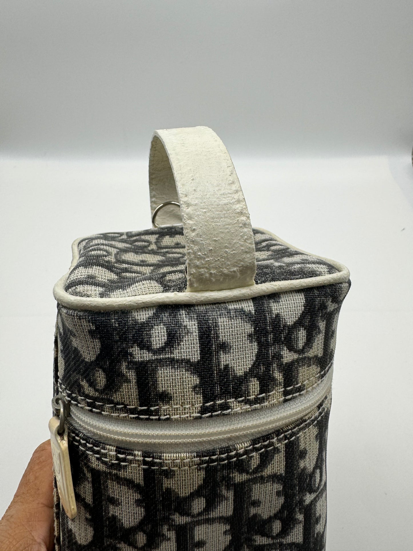 Authentic Christian Dior Vanity Bag Black Trotter No.2 Crossbody Bag Added Strap