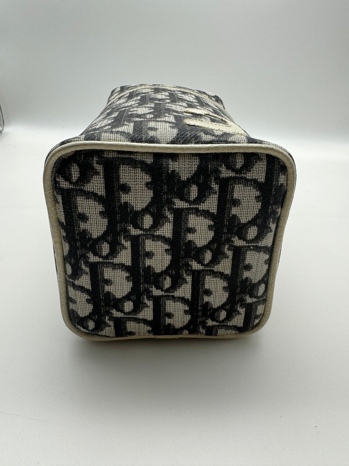 Authentic Christian Dior Vanity Bag Black Trotter No.2 Crossbody Bag Added Strap