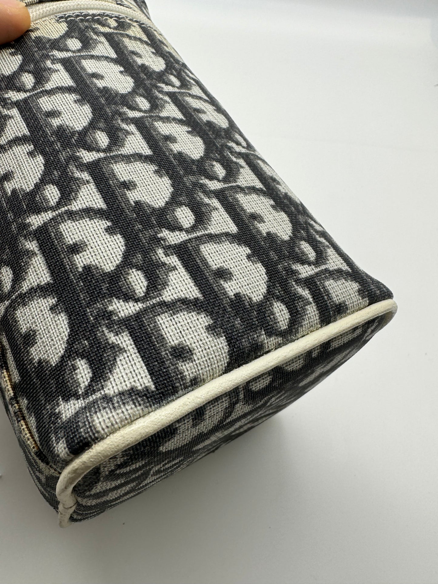 Authentic Christian Dior Vanity Bag Black Trotter No.2 Crossbody Bag Added Strap
