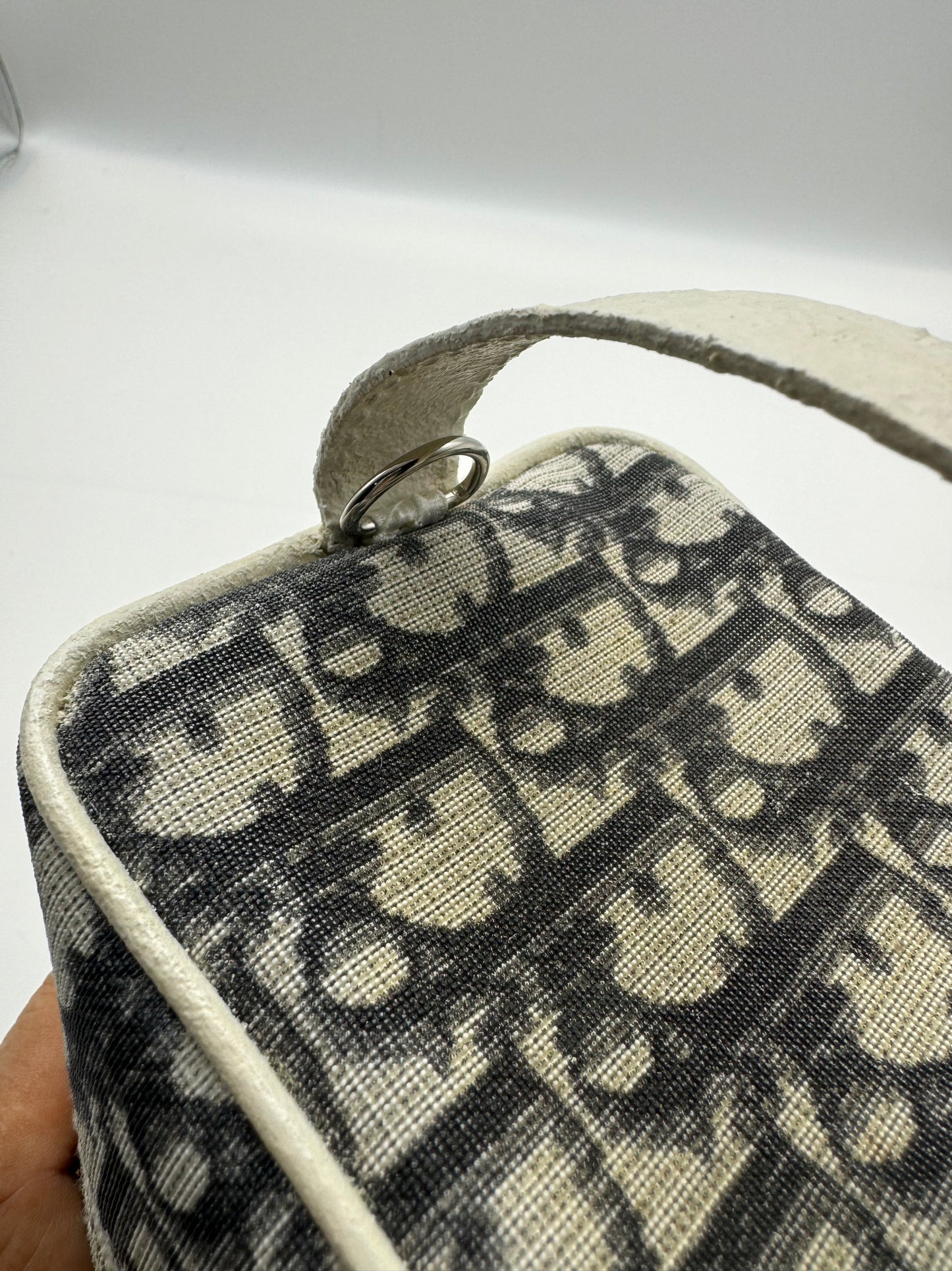 Authentic Christian Dior Vanity Bag Black Trotter No.2 Crossbody Bag Added Strap