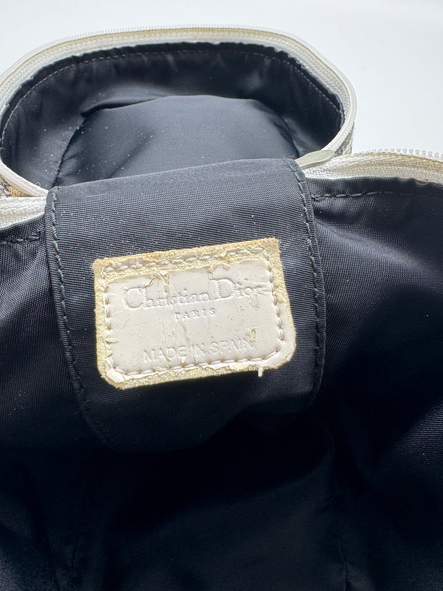 Authentic Christian Dior Vanity Bag Black Trotter No.2 Crossbody Bag Added Strap