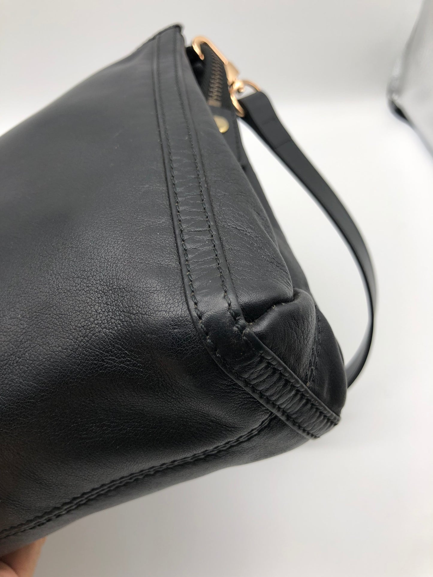 Authentic Celine Vintage Black Leather Clutch
