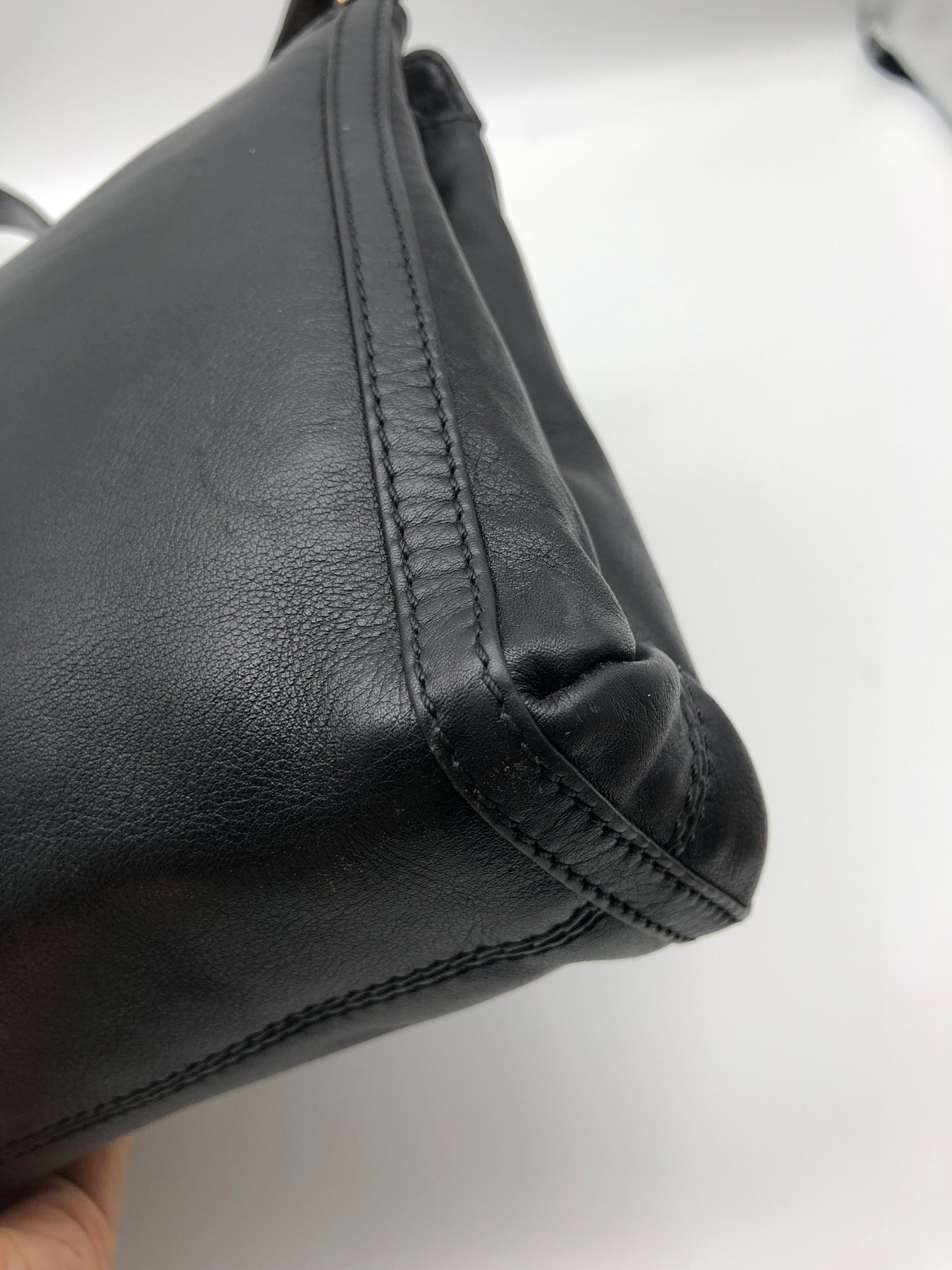 Authentic Celine Vintage Black Leather Clutch