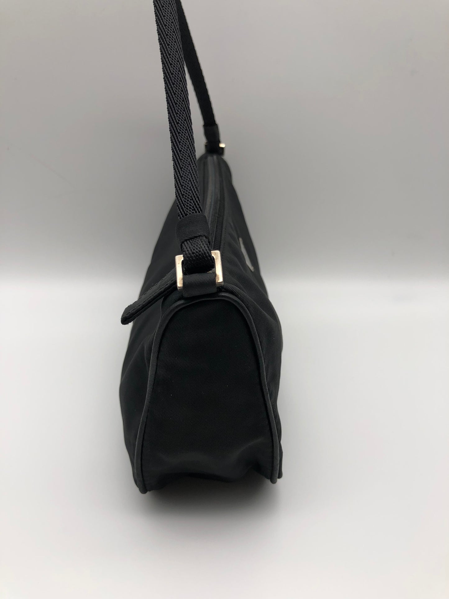 Authentic Prada Black Nylon Pochette Shoulder Bag