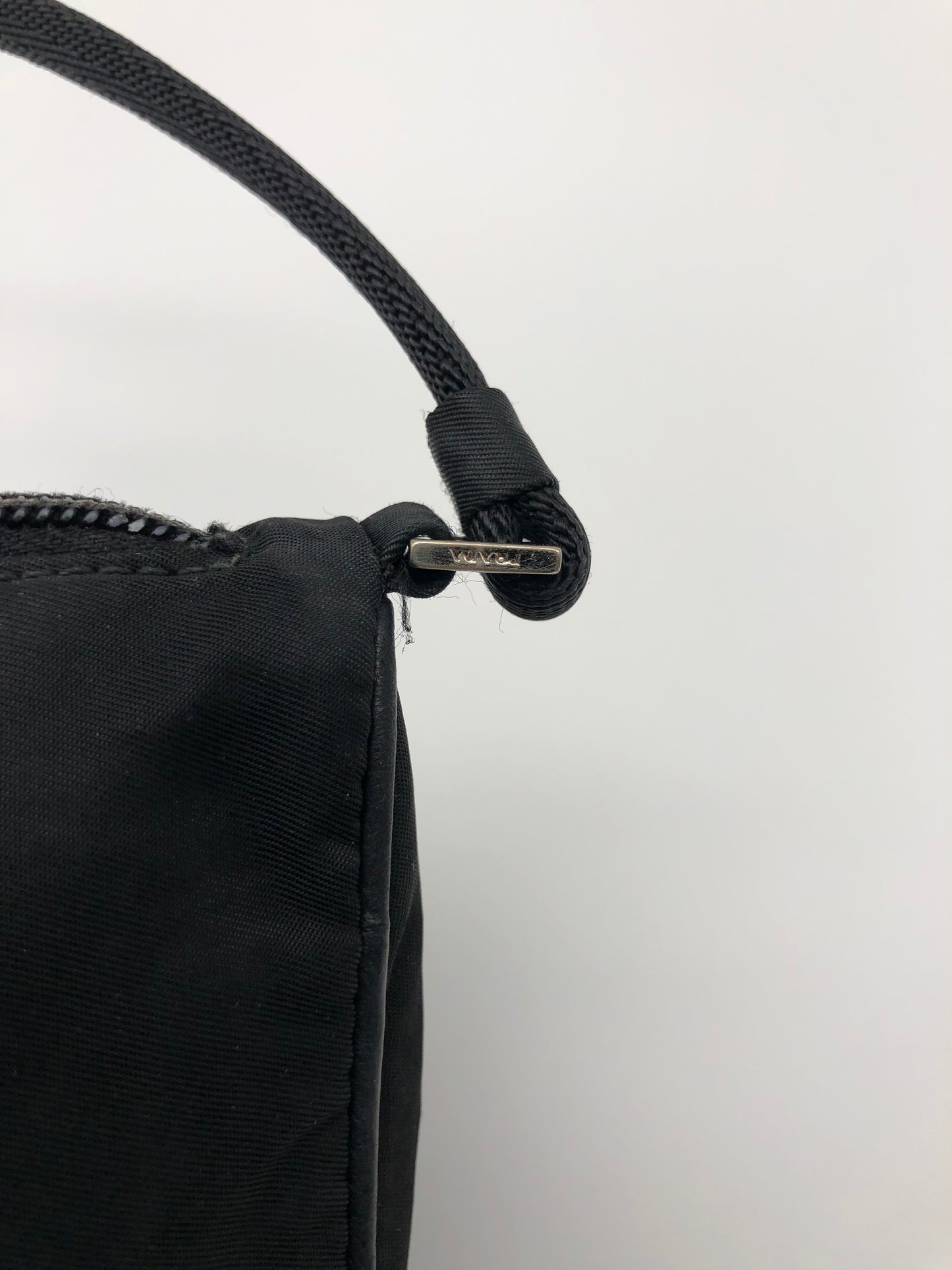Authentic Prada Black Nylon Pochette Shoulder Bag