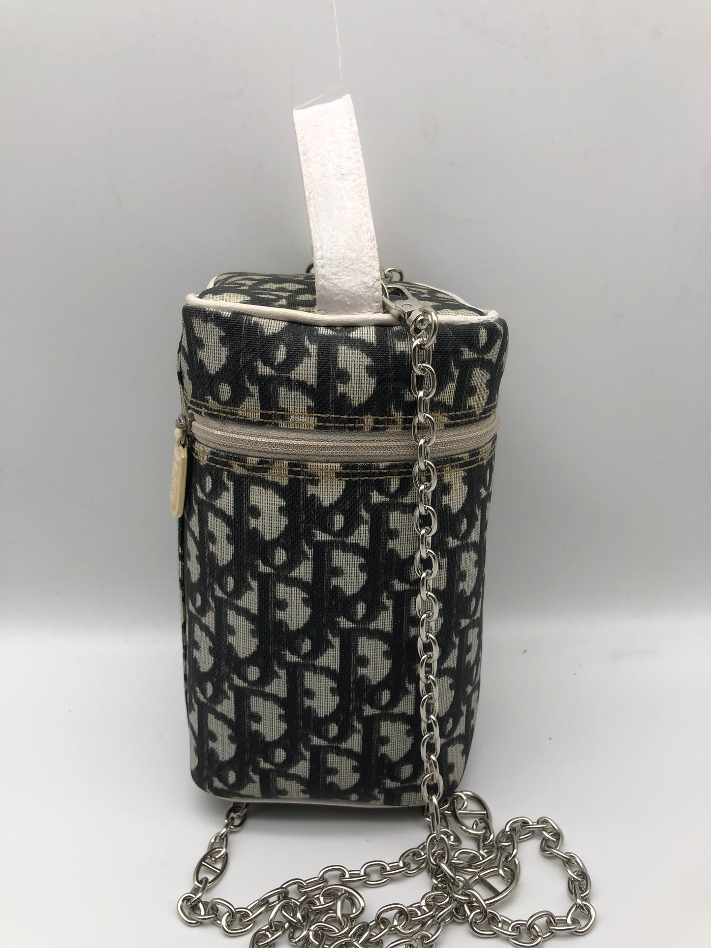 Authentic Christian Dior Vanity Bag Black Trotter No.2 Added Strap Crossbody Bag