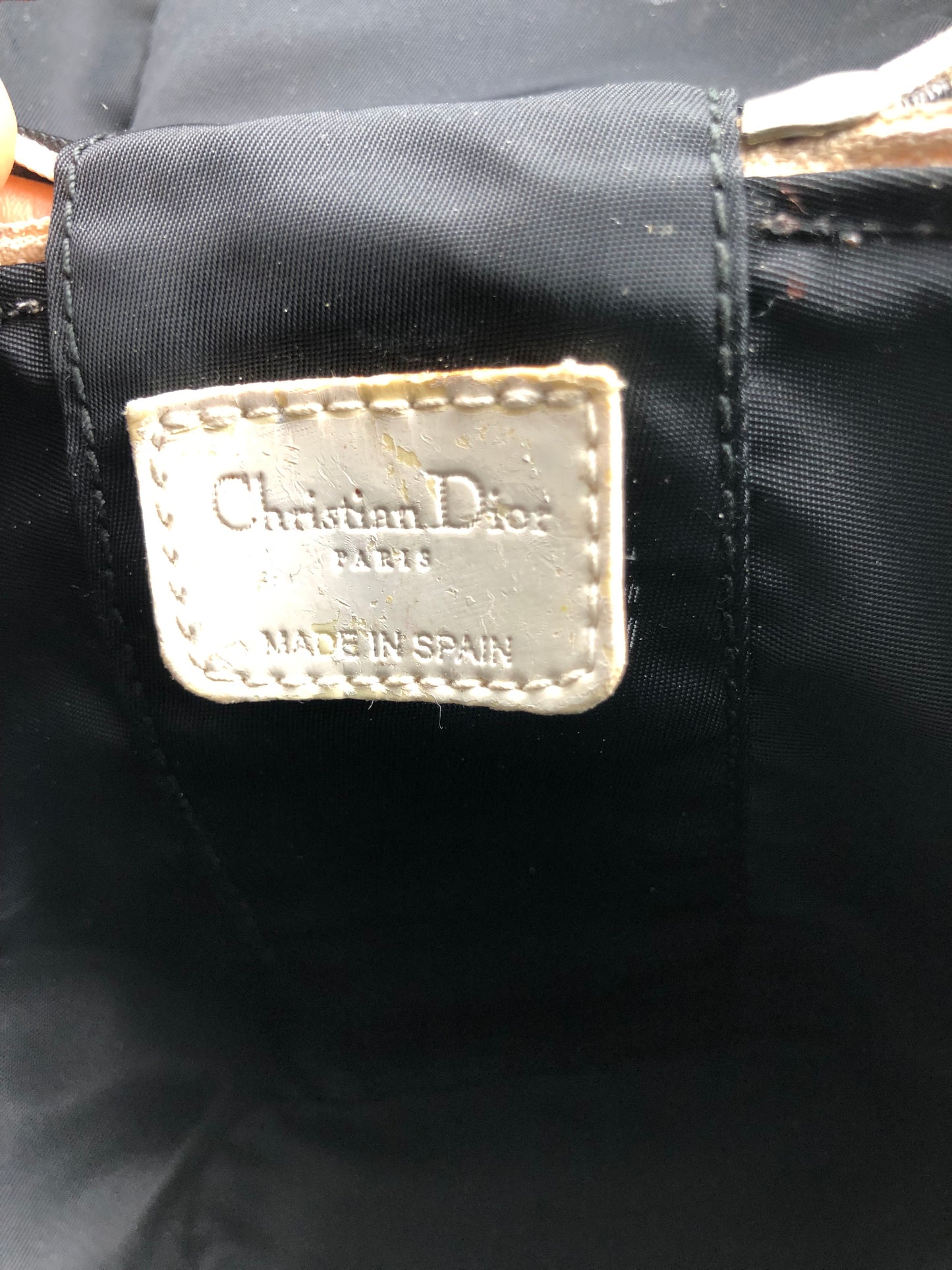 Authentic Christian Dior Vanity Bag Black Trotter No.2 Added Strap Crossbody Bag