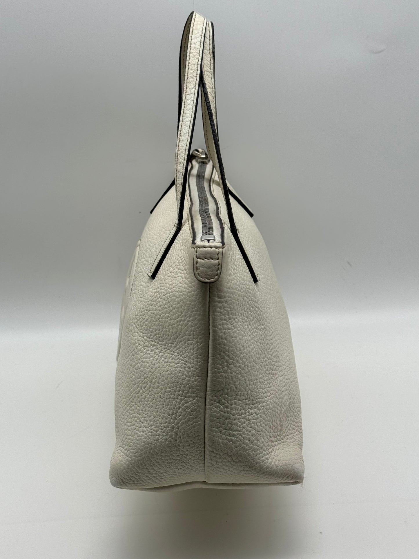 Authentic Gucci Soho Kid White Leather Small Tote