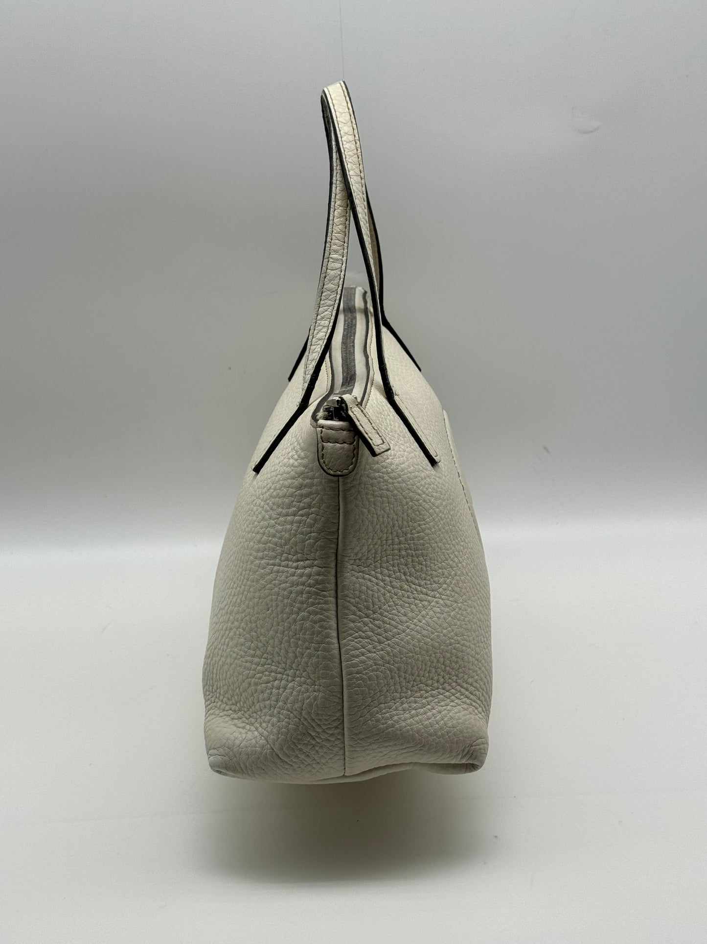 Authentic Gucci Soho Kid White Leather Small Tote
