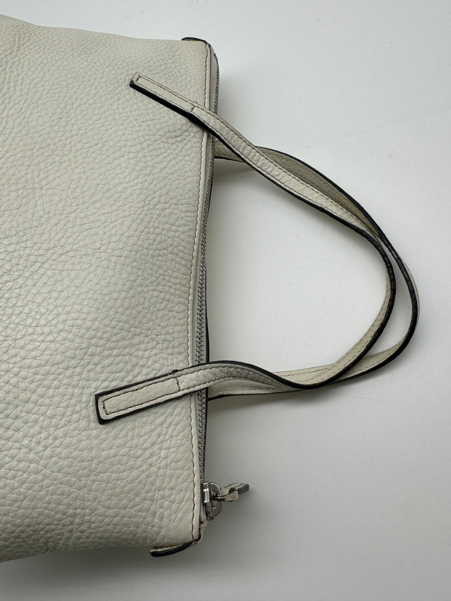 Authentic Gucci Soho Kid White Leather Small Tote