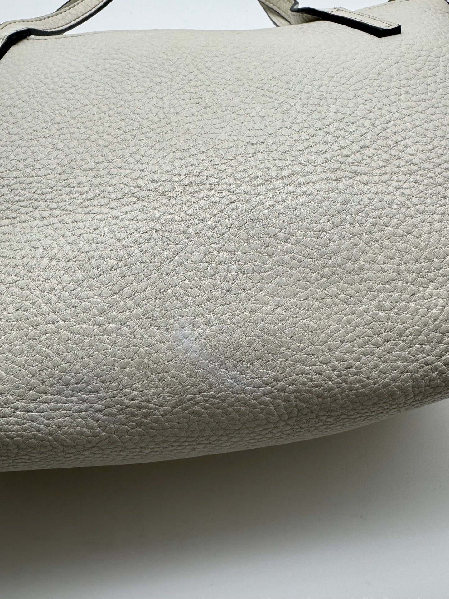 Authentic Gucci Soho Kid White Leather Small Tote