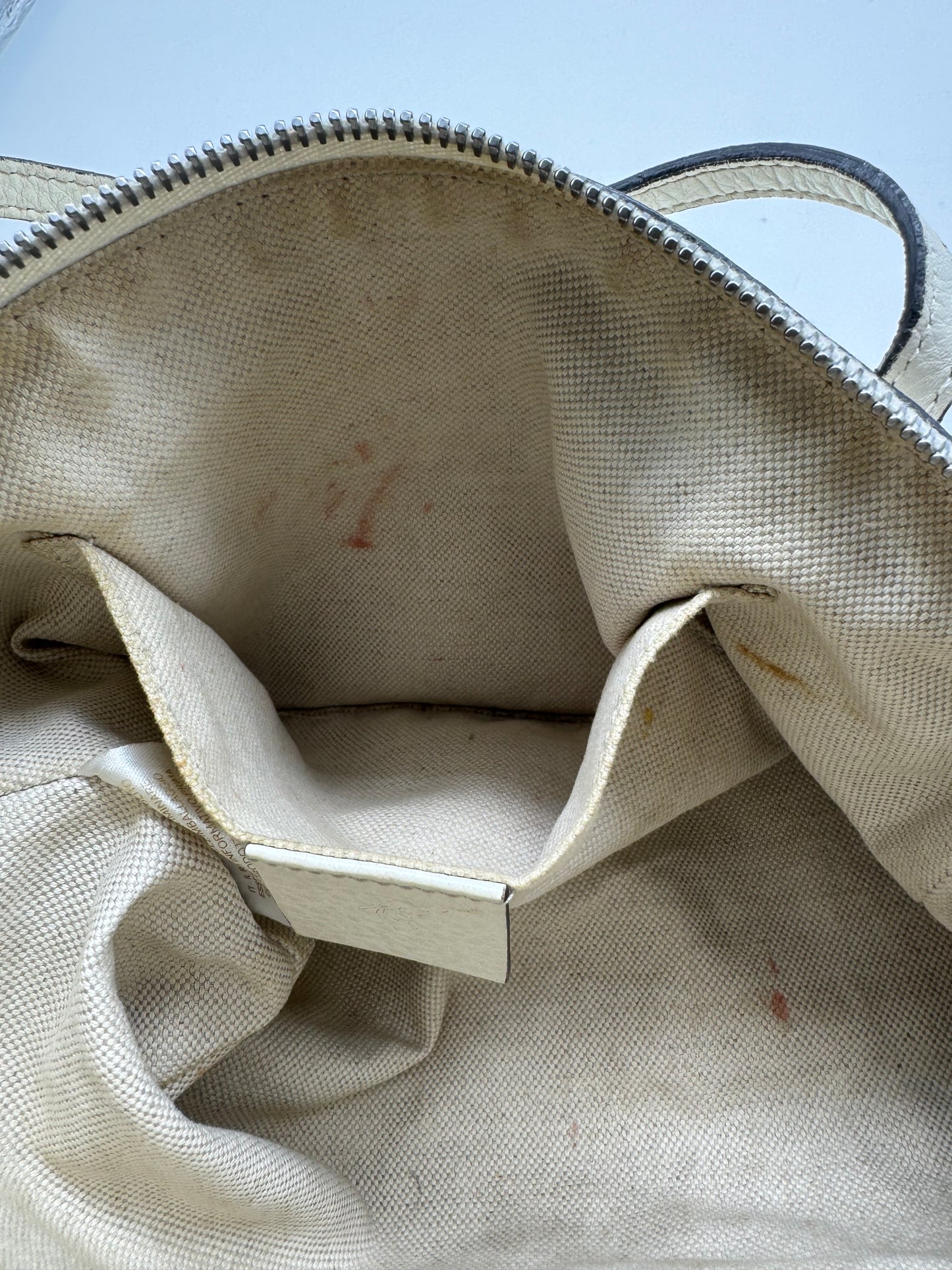 Authentic Gucci Soho Kid White Leather Small Tote