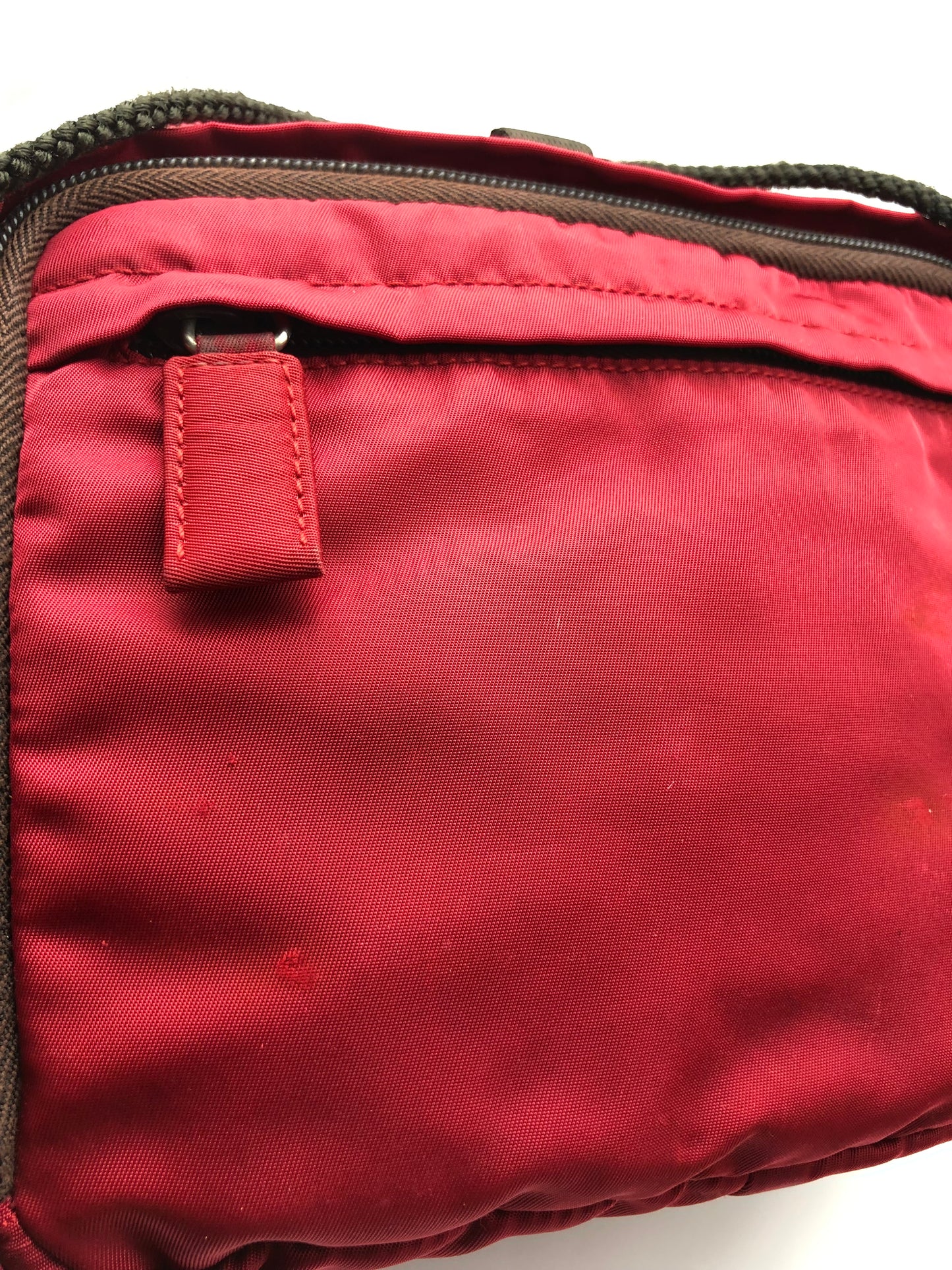 Authentic Prada Red Nylon Medium Backpack