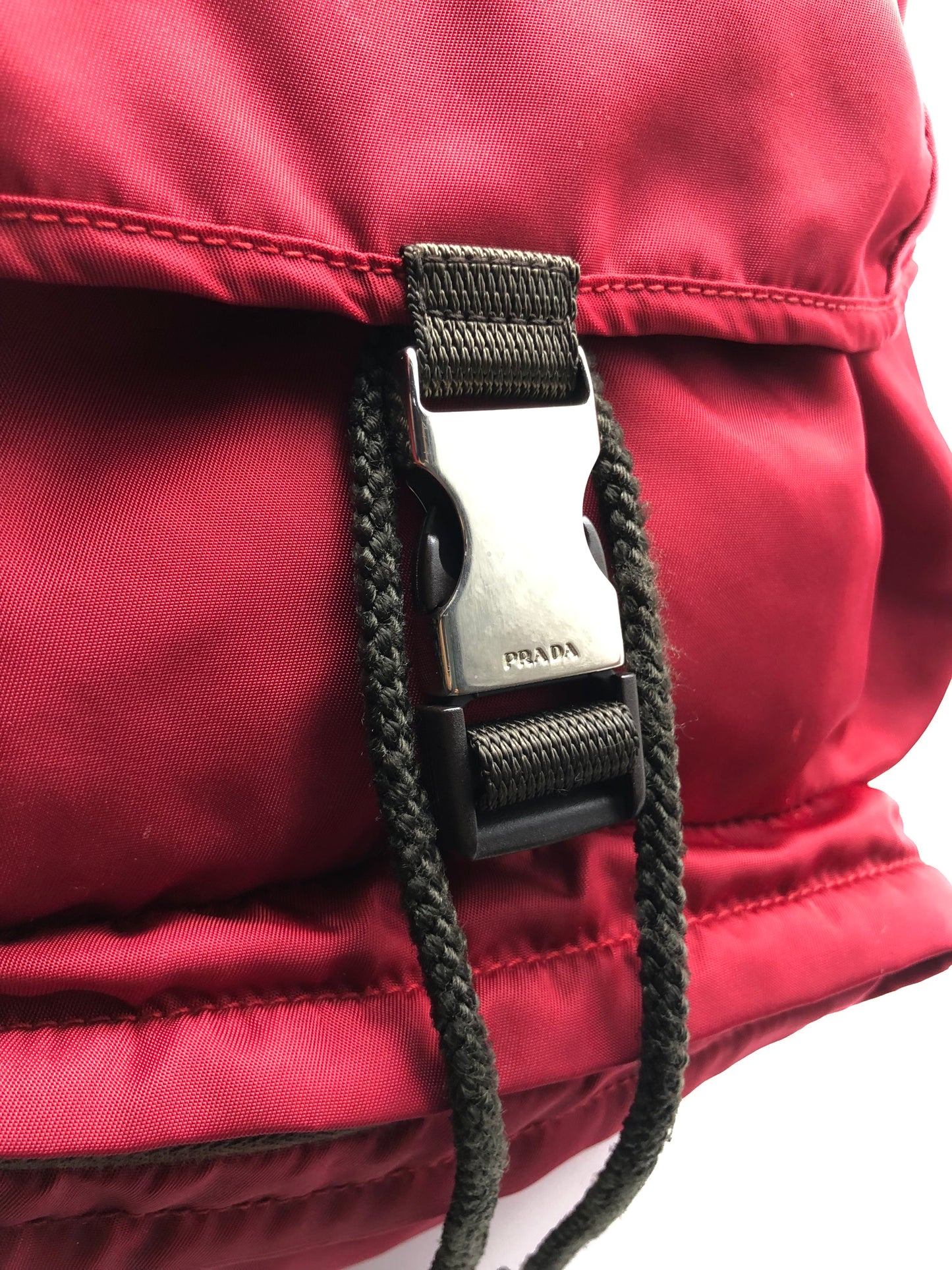 Authentic Prada Red Nylon Medium Backpack