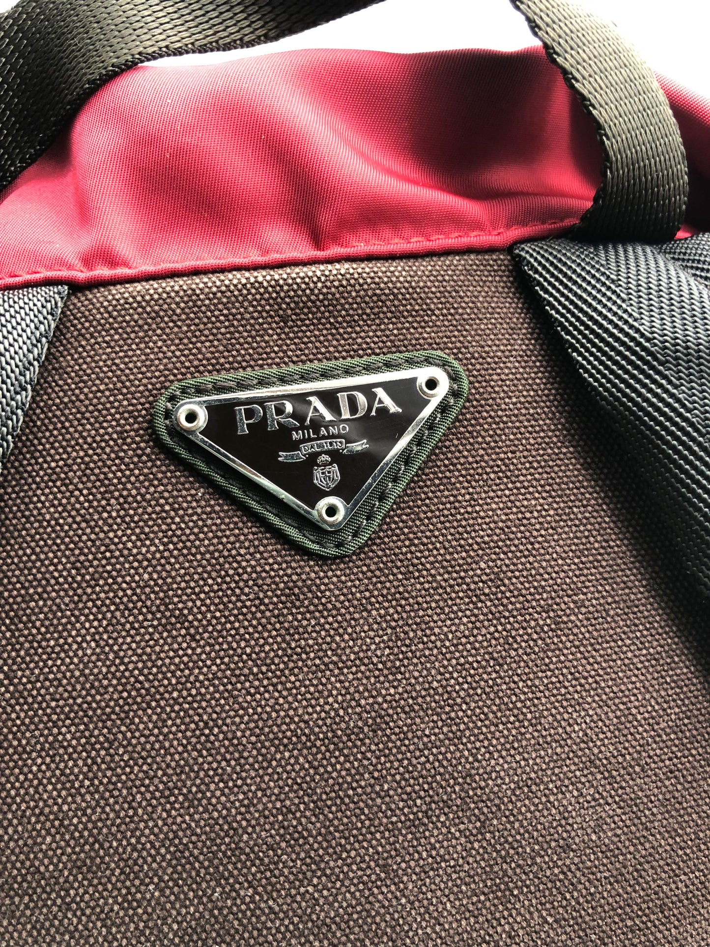 Authentic Prada Red Nylon Medium Backpack