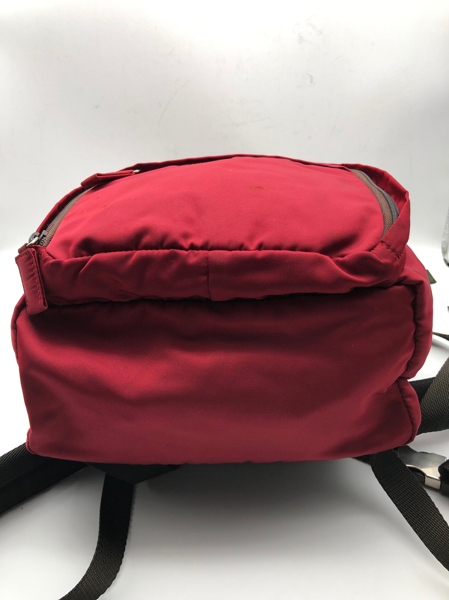 Authentic Prada Red Nylon Medium Backpack