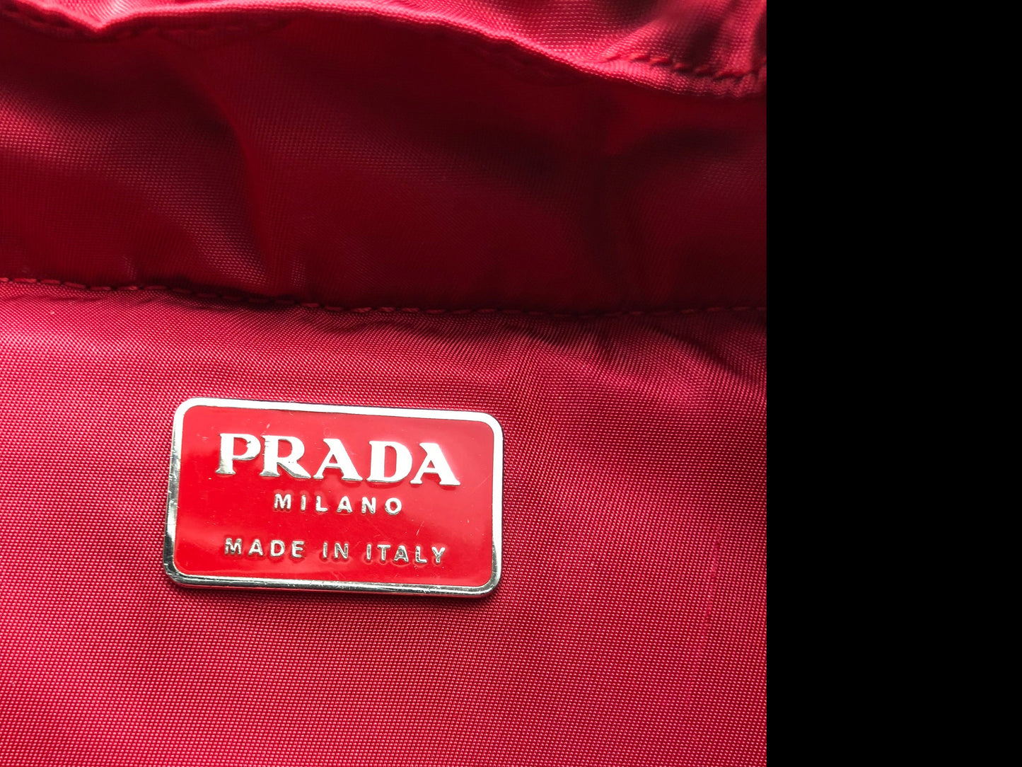 Authentic Prada Red Nylon Medium Backpack