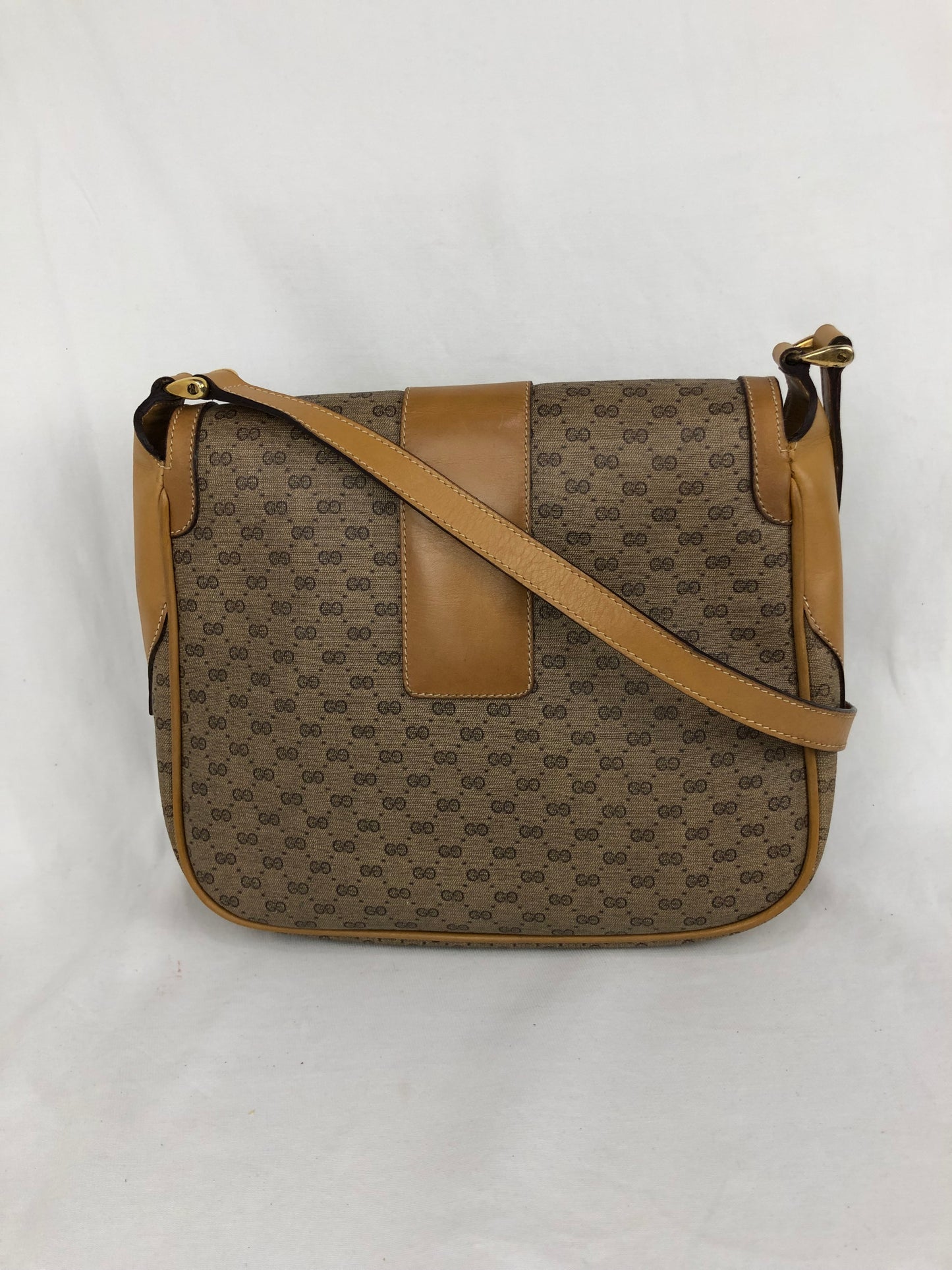 Authentic GUCCI Micro Monogram Coated Canvas Vintage Crossbody Bag