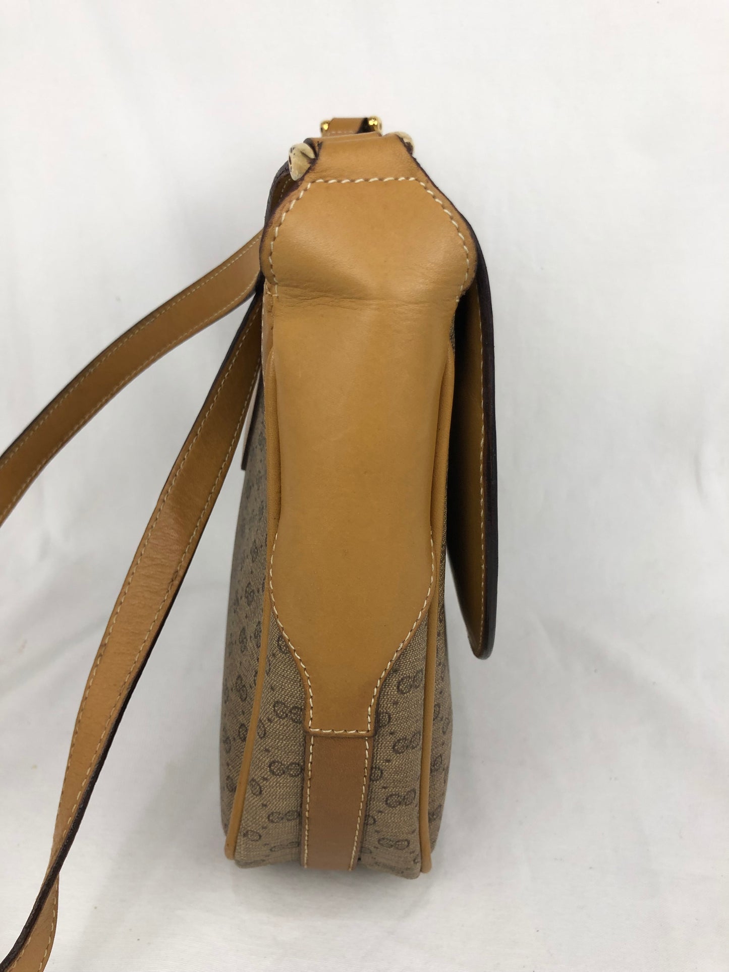 Authentic GUCCI Micro Monogram Coated Canvas Vintage Crossbody Bag